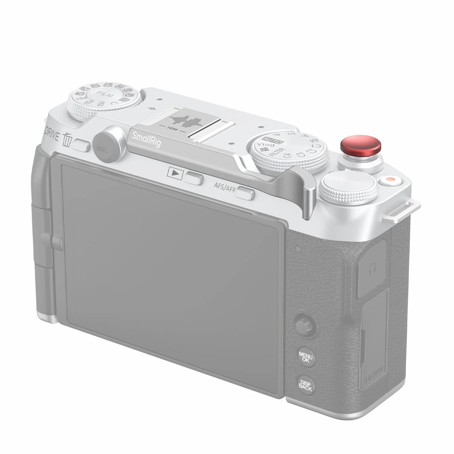 SMALLRIG Uchwyt kciuka z osłoną gorącej stopki do FUJIFILM X-M5 (srebrny) - 4877