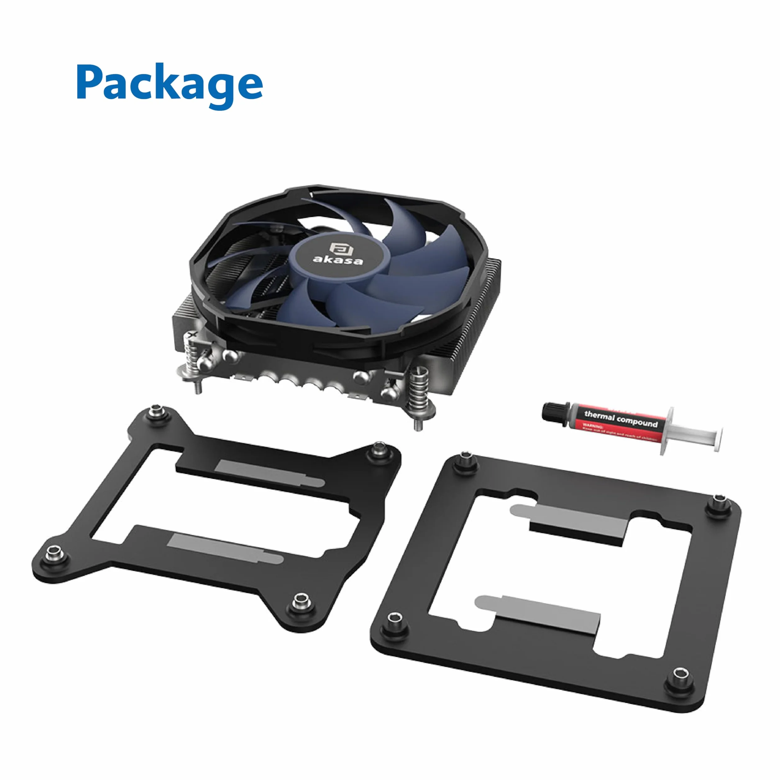 Akasa Alucia H4i, Intel LGA1700/1200/115X kompatybilny z 4 końcówkami rur grzewczych z kulką chłodzącą CPU, wentylator 92 mm, maksymalna prędkość 3600 RPM, wentylator chłodzący o niskim poziomie