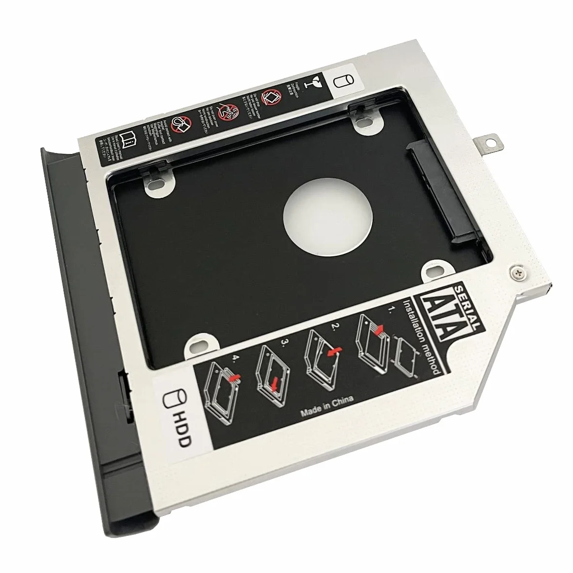 2. adapter ramki Caddy HDD SSD dysku twardego optycznego do Lenovo ideapad 320 330 520 z ramką panelu przedniego