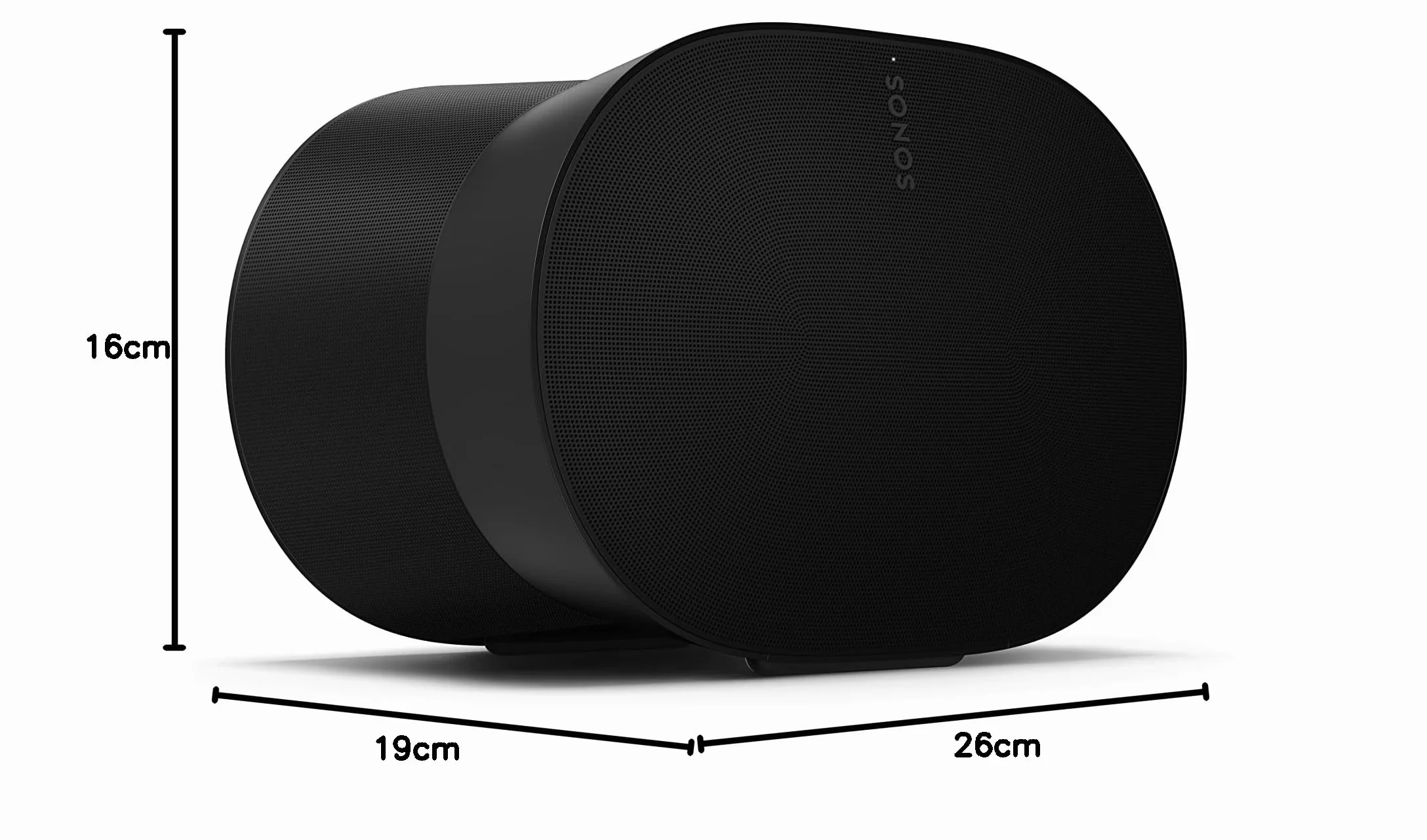 Sonos Era 300. Poczuj dźwięk dookoła. Dzięki dźwiękowi następnego poziomu, Era 300 nie tylko Cię otacza, ale umieszcza Cię w muzyce. (czarny)