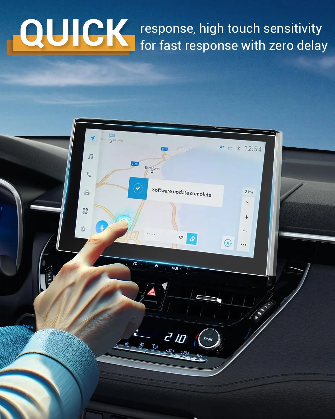 YEE PIN 2 sztuki 10,5 cala Toyota Corolla Corolla Touring Sports Nano Film ochronny GPS Cross 2023 odporny na zarysowania