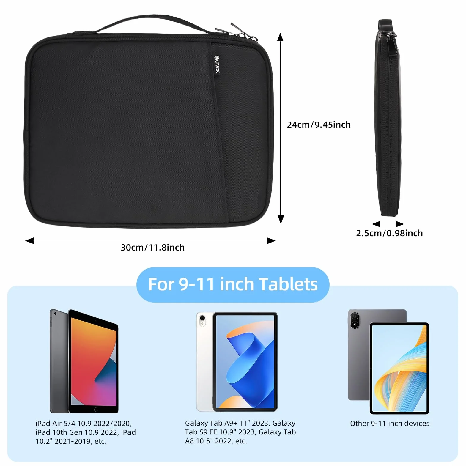 Arvok Pokrowiec do iPad Pro i Air, do iPad 10 gen., wodoodporny, 27.9 cm