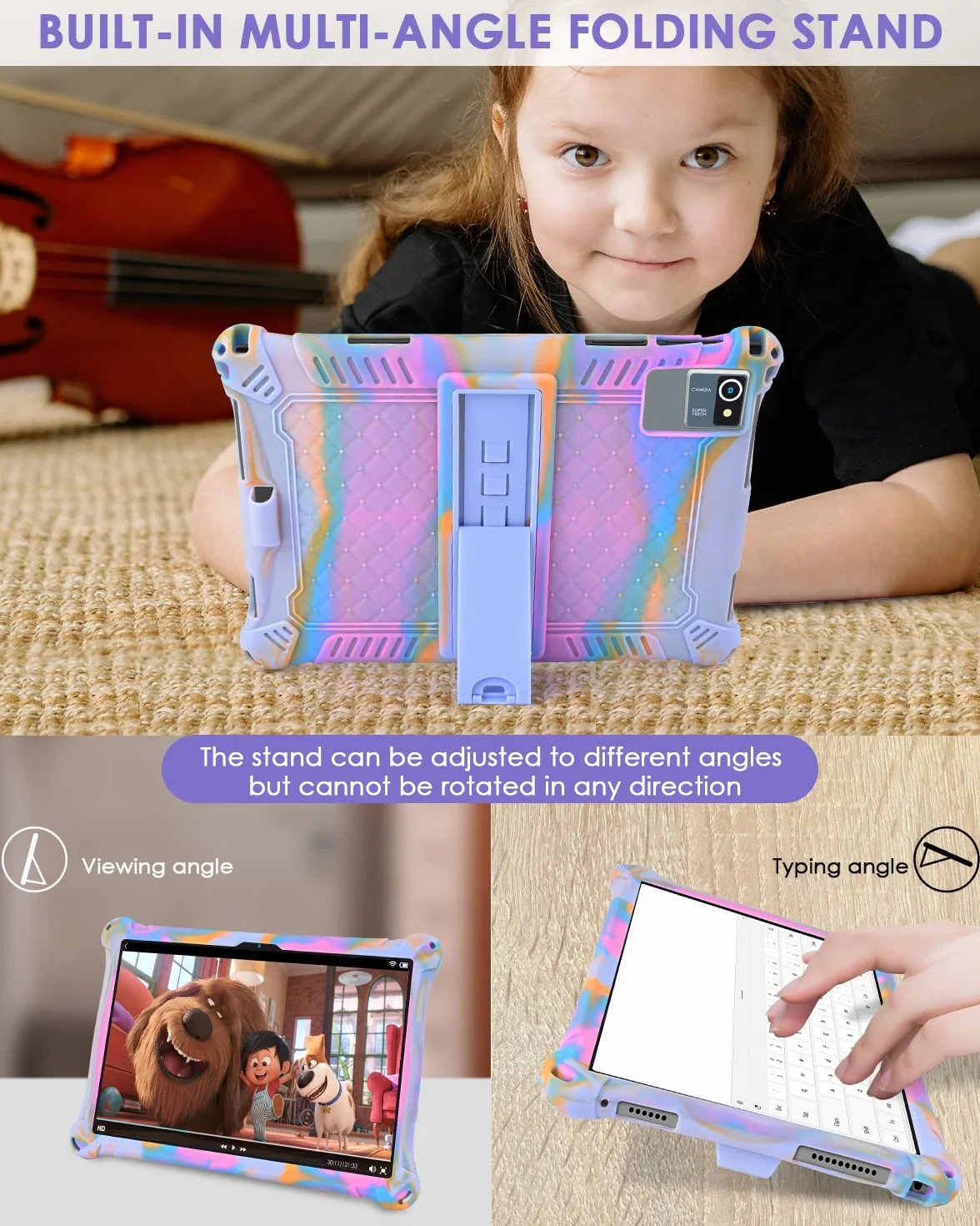 KATUMO Universalne Twarde Etui z Silikonu dla Tabletów 10,1 cali, Etui dla JIKOCXN C30 / DEERTiME E6 / ZONKO/DOOGEE U10 / SKYEGG K11 tabletów 10 cala, z Pióro i Pasek na Ramię