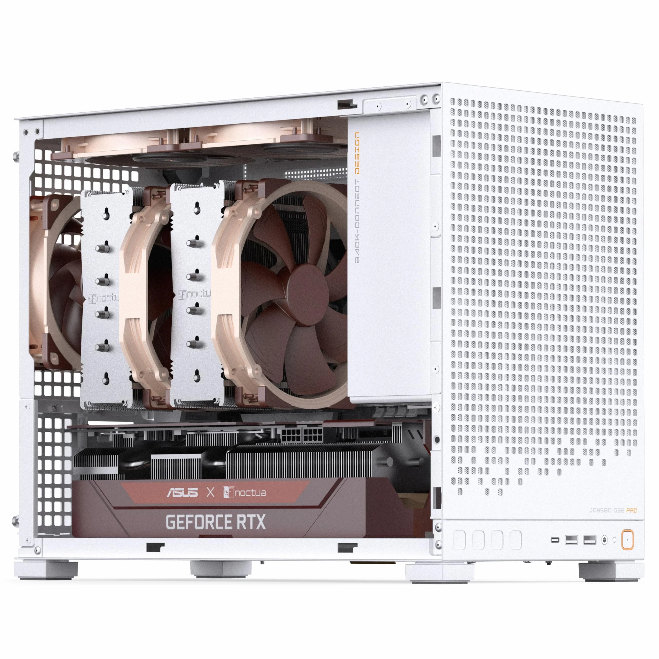 Jonsbo D32 PRO obudowa PC biała – kompaktowa obudowa mATX z obsługą Back-Connect, szkło hartowane, filtr kurzu i chłodzenie High-End