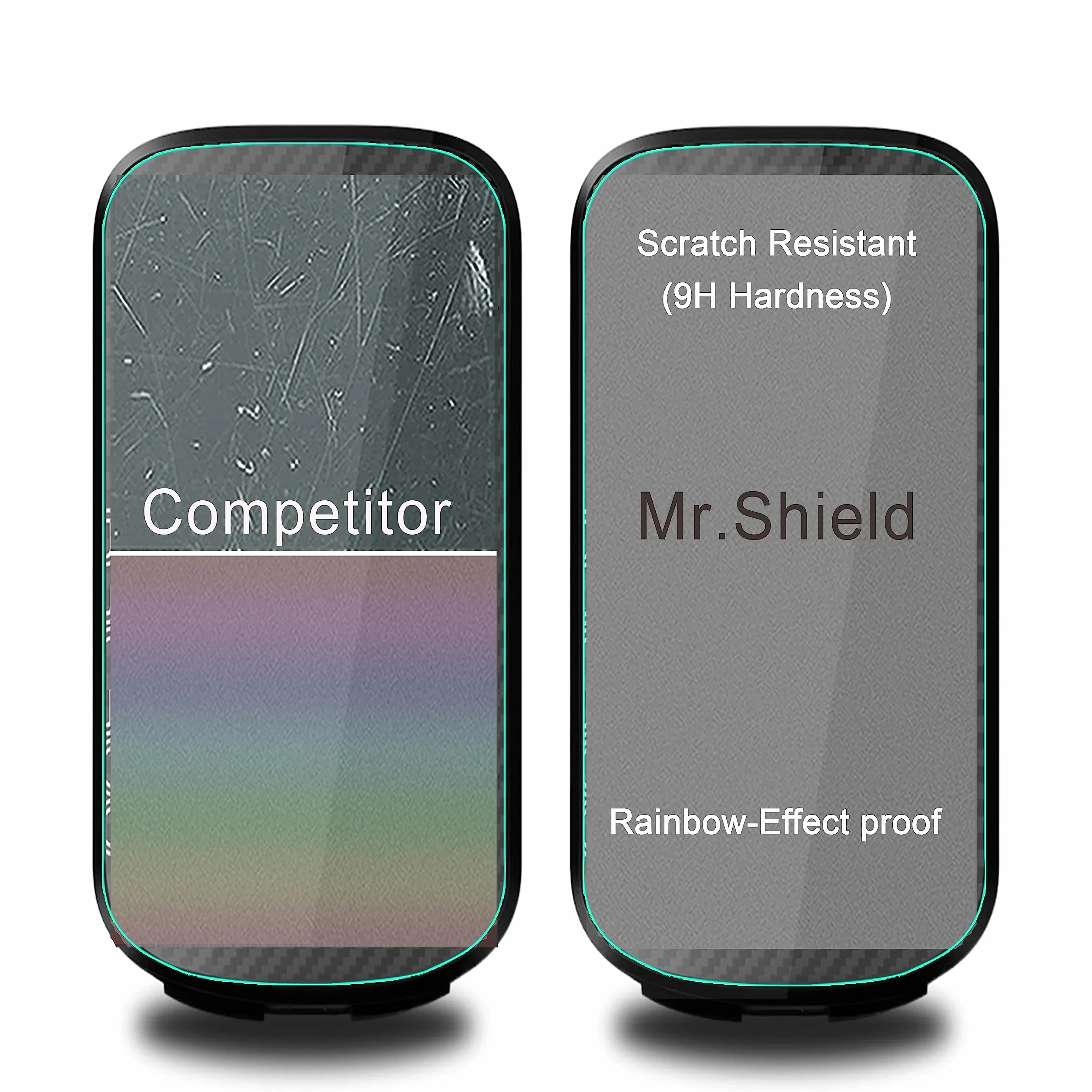 Mr.Shield Ochraniacz Ekranu do iGPSPORT BSC200 BSC300, 3 Sztuki Szkło Hartowane 9H, Odporny na Zarysowania, HD