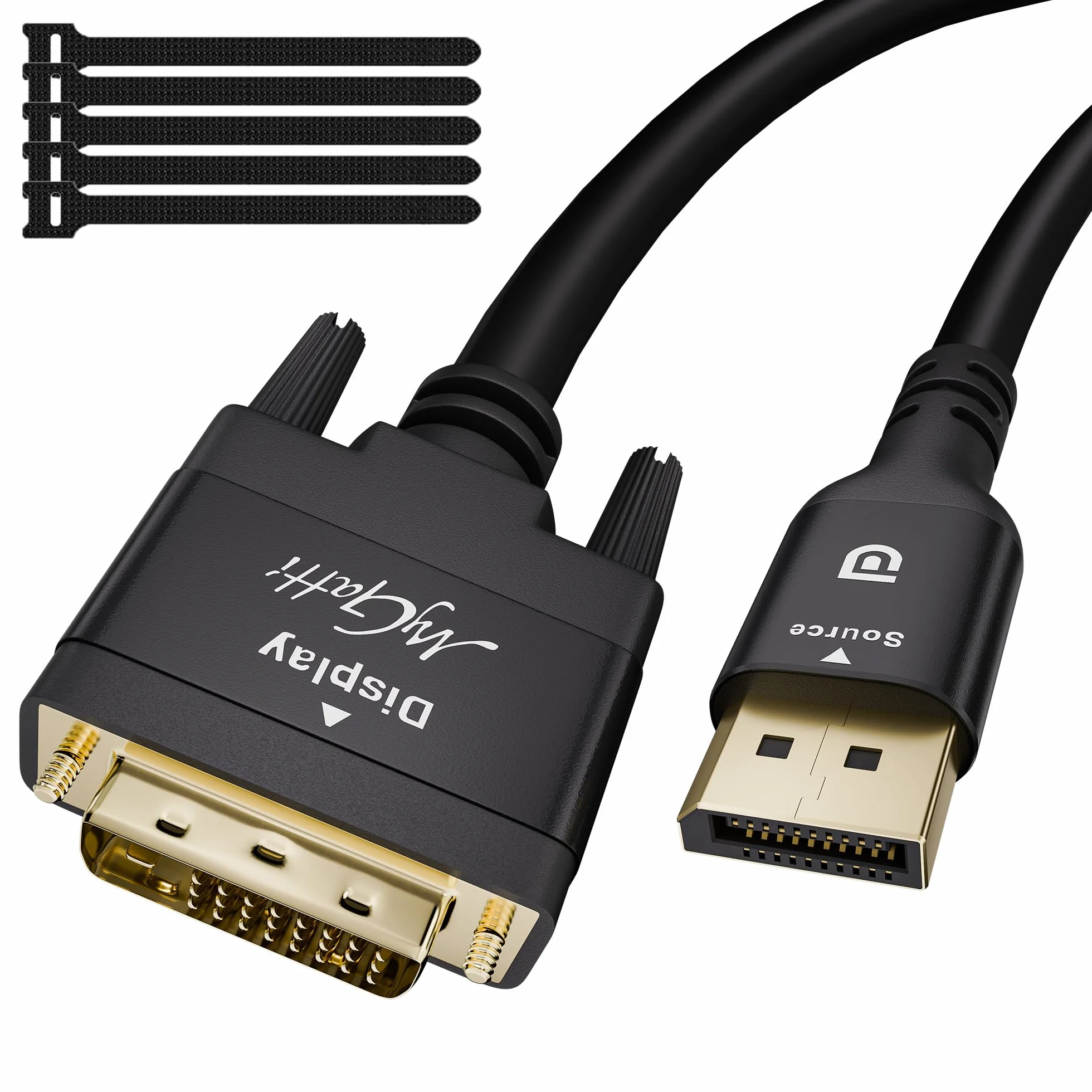 Kabel DisplayPort na DVI 1,5 m, 4K 30 Hz, jednokierunkowy kabel do monitora, wtyczka DP do DVI, kabel adaptera do komputera, laptopa, projektora, monitora, komputera, komputera stacjonarnego