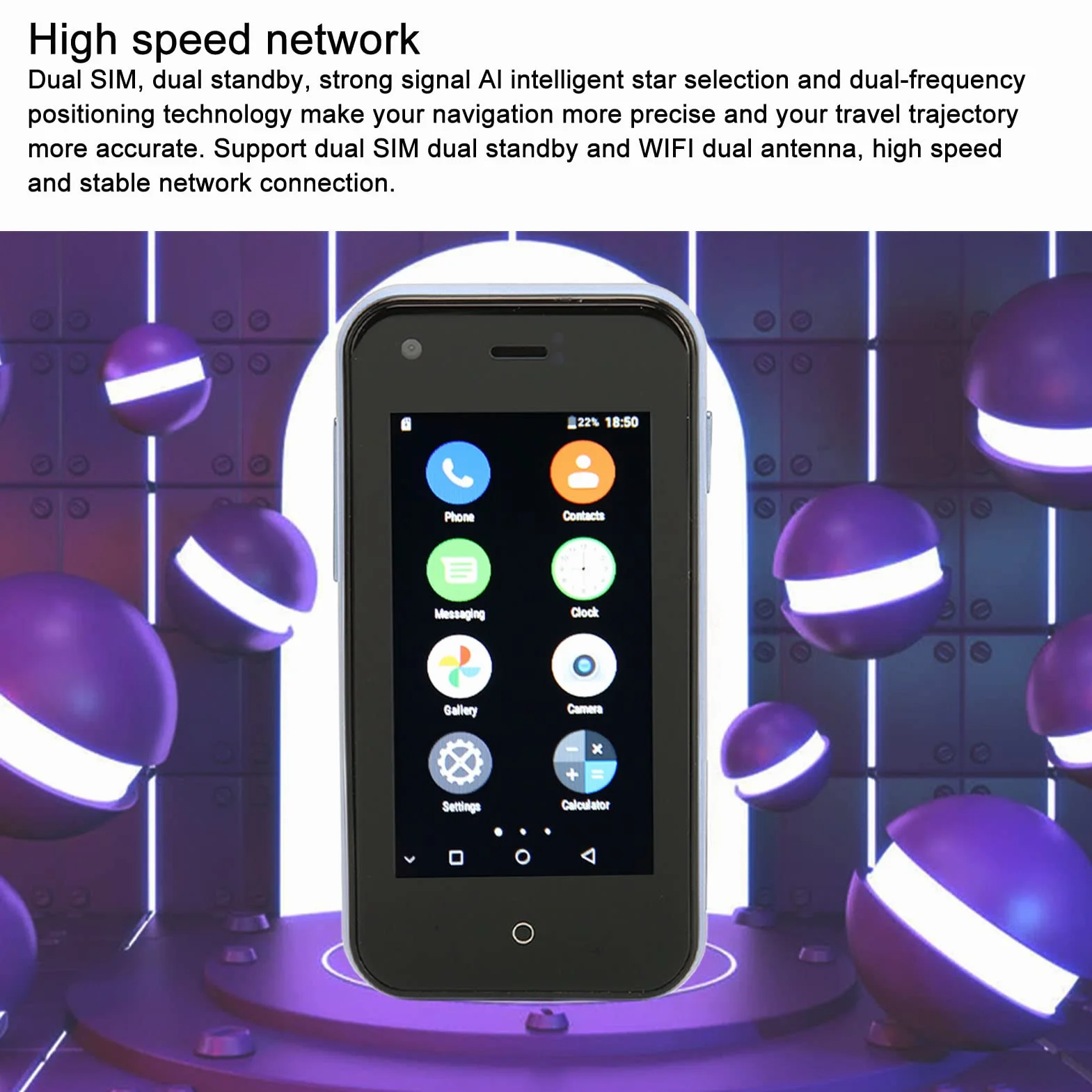 Mini Smartfon, Telefony Komórkowe z Systemem 3G Dual Sim Śliczne Smartfony Odblokowany Telefon Kieszonkowy dla Dzieci Telefon Komórkowy 2,5 Cala Wifi 1 GB 8 GB Czterordzeniowy
