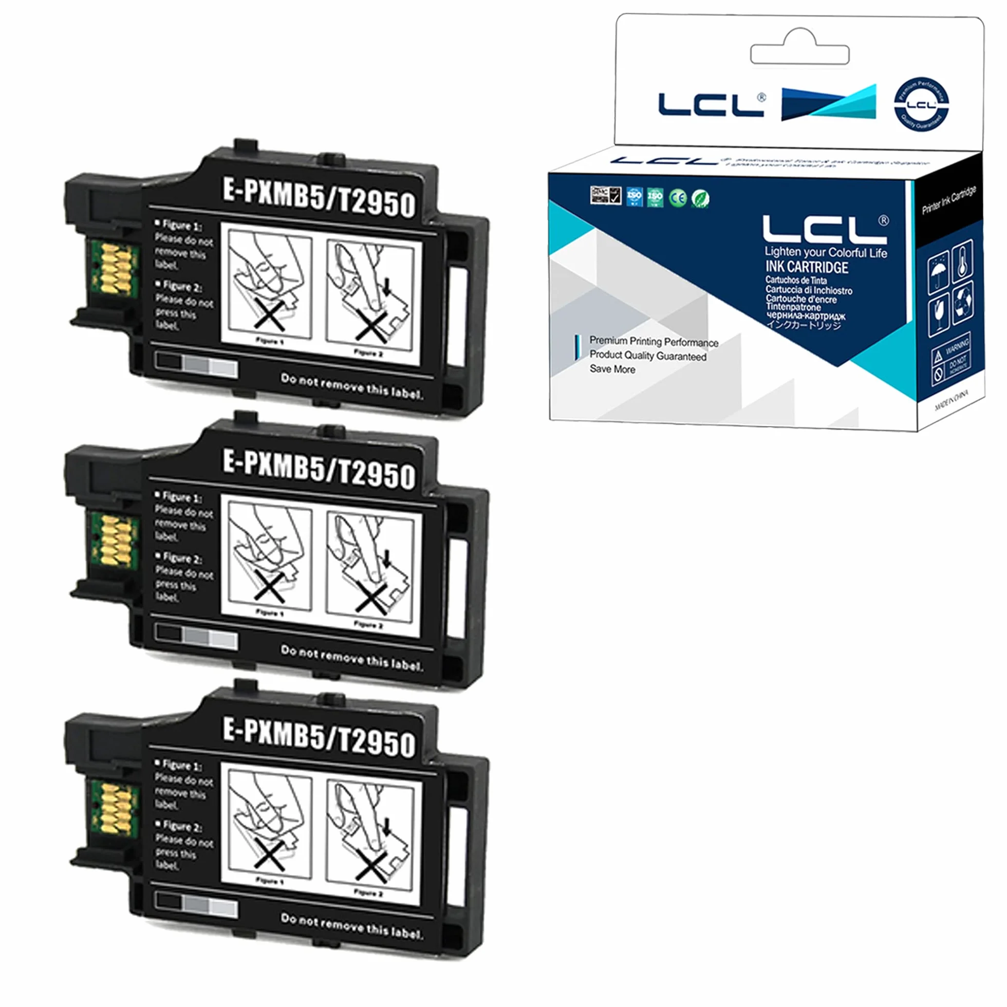 LCL T295000 C13T295000 T2950 PXMB5 pudełko konserwacyjne kompatybilne z workforce wf-100 wf-100 (3-pak czarny)