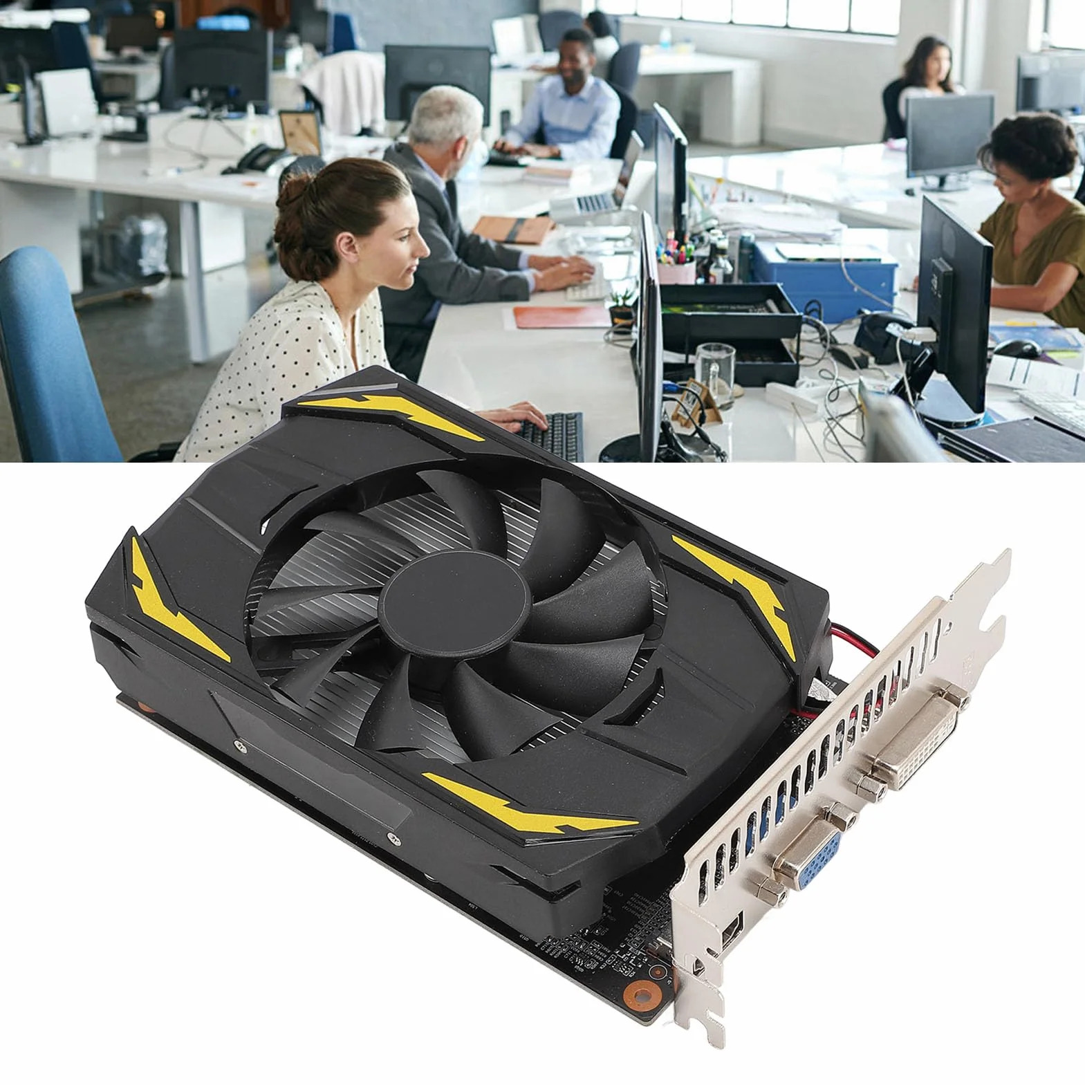 Karta Graficzna, 4 GB GDDR5 128 Bit 1080 P HD, PCI Express 3.0x16 DVI 640SP do Gier Roboczych z DirectX 12, Shader Model 5.0