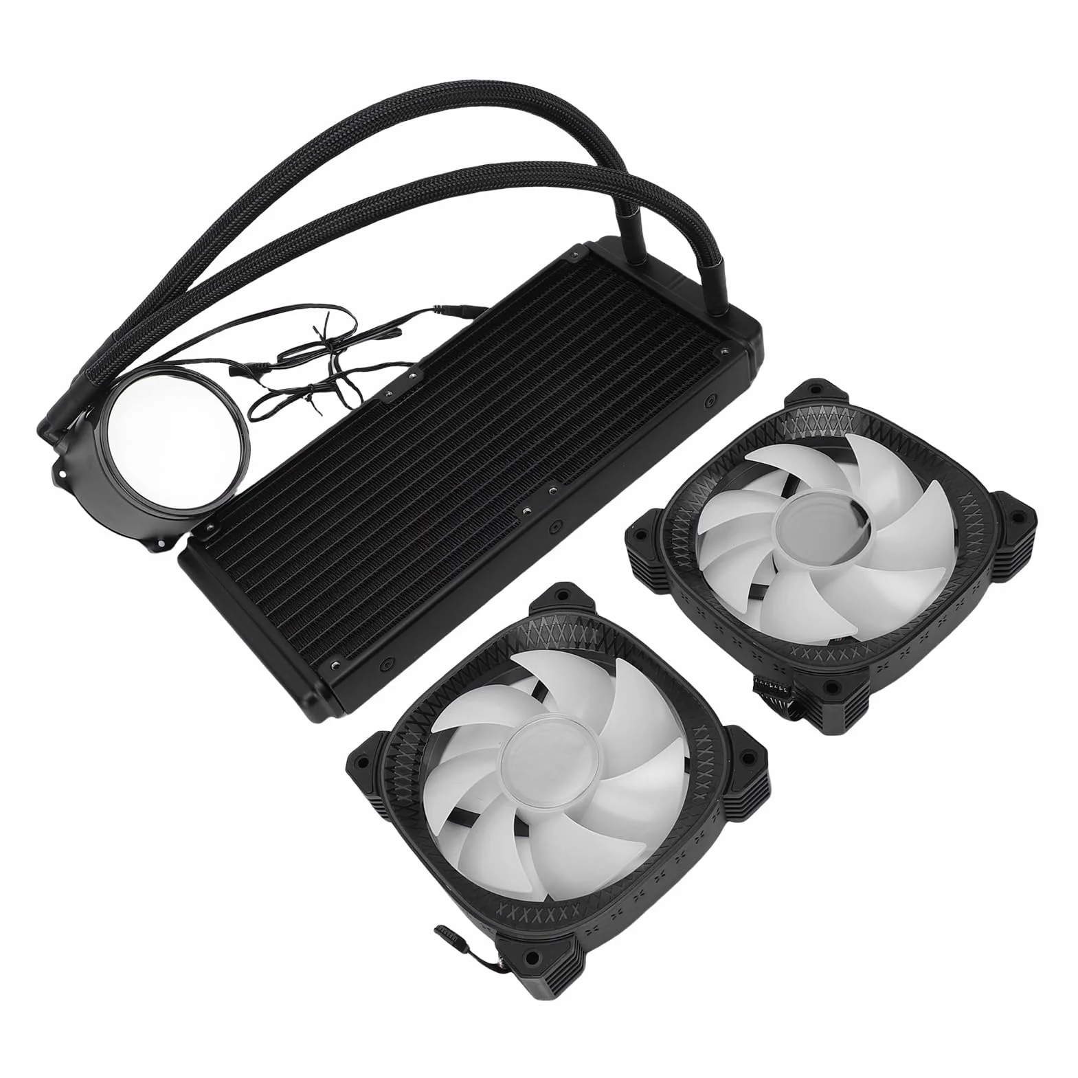 Aramox Płynna Chłodnica Procesora ARGB z 2,2-calowym Ekranem LCD Chłodnica Procesora AIO 240 Mm Wentylatory PWM Miedziana Podstawa do Budowy Komputera PC AM5 AM4 LGA1700 (BLACK)
