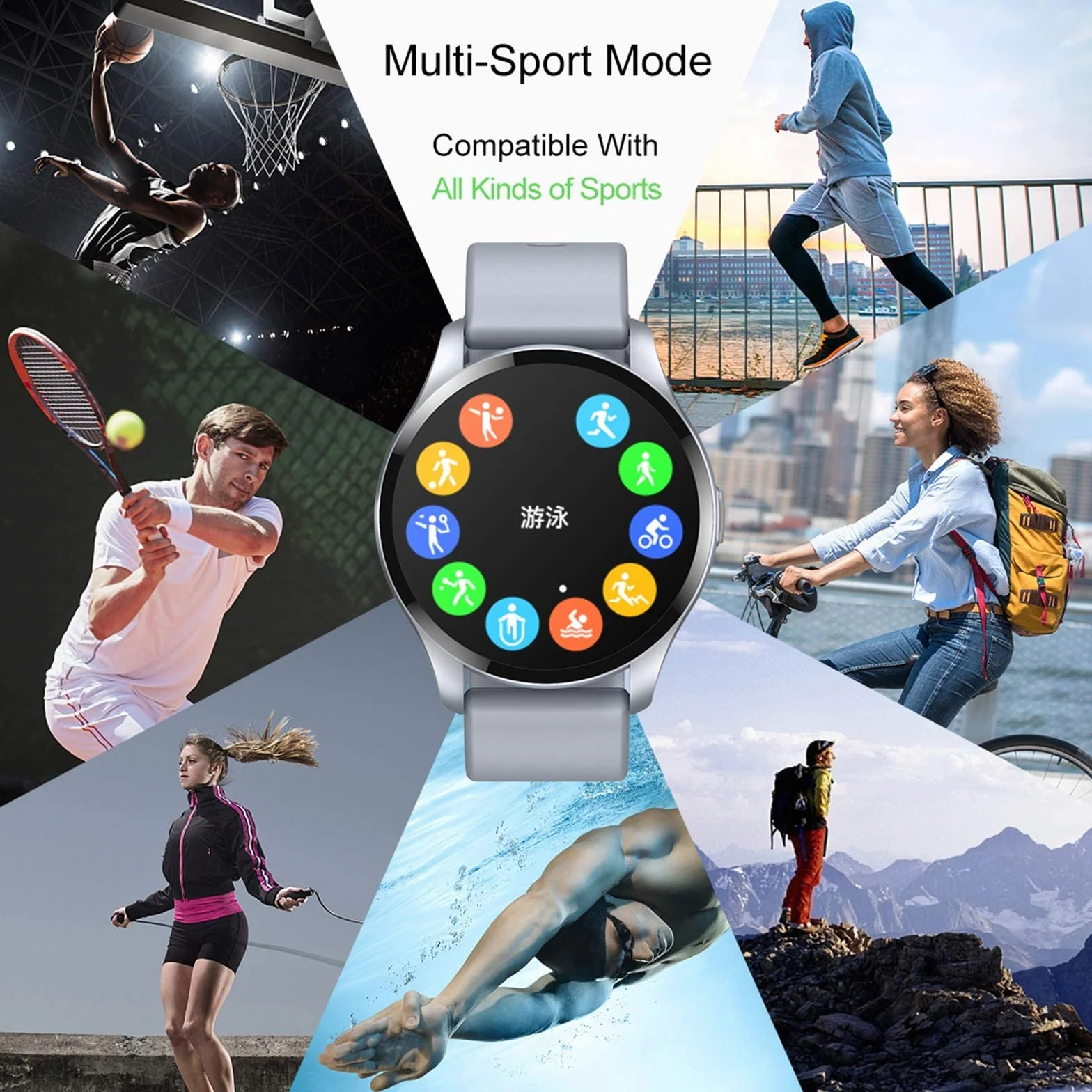 Inteligentny męski zegarek Fitness Tracker z tętnem IP67 Wodoodporny krokomierz Inteligentny zegarek z trackerem snu Kroki Muzyka dla Androida iOS little surprise