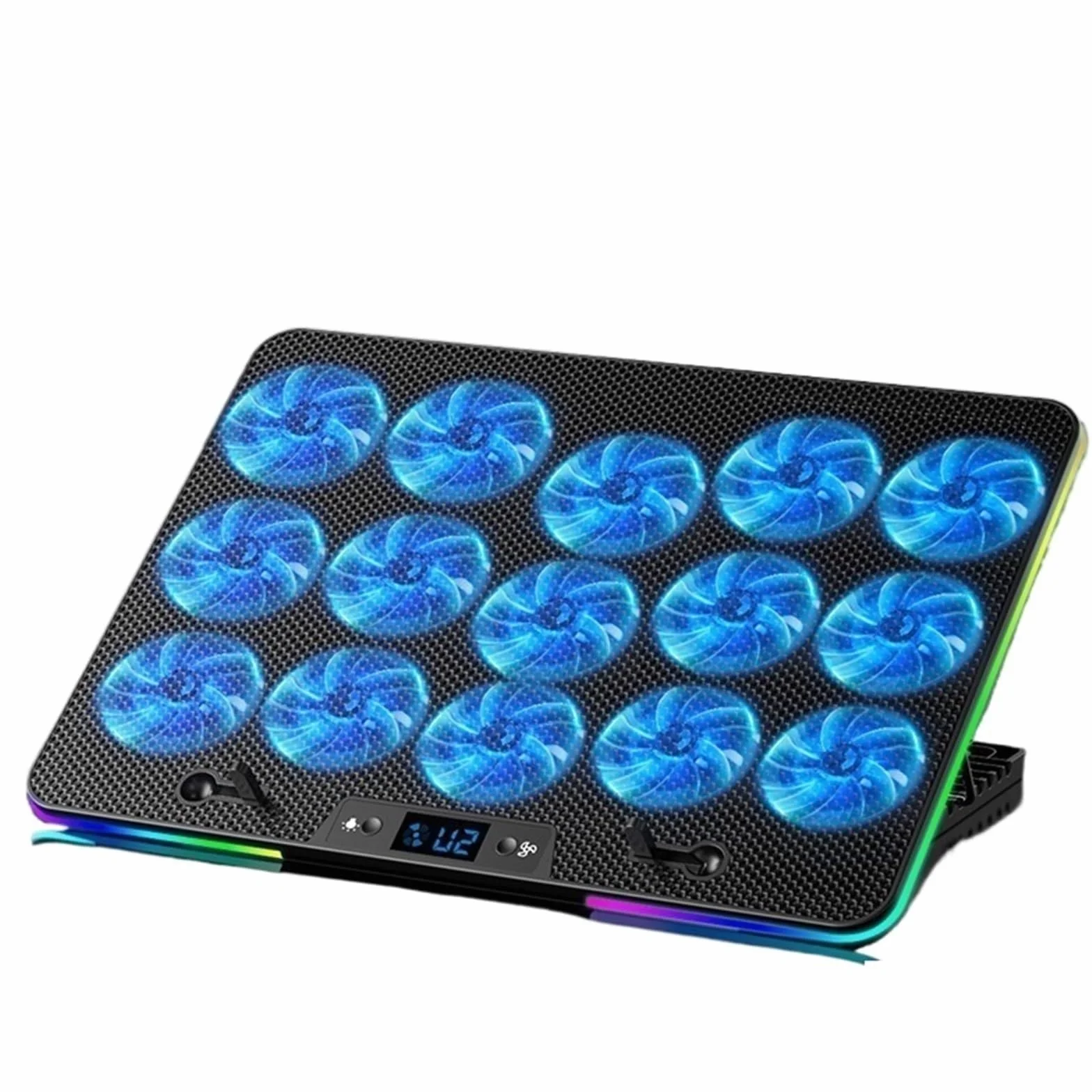 Podkładka chłodząca pod laptopa N15 Gaming Laptop Cooler 15 Wentylator Regulowana prędkość wiatru Regulacja wysokości Podkładka chłodząca do laptopa Podstawka pod laptopa(N15RGB)