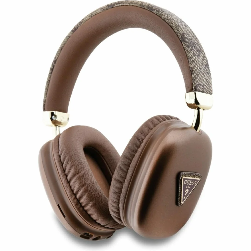 CG Mobile Guess Słuchawki Bluetooth 4G z trójkątnym logo - brązowe