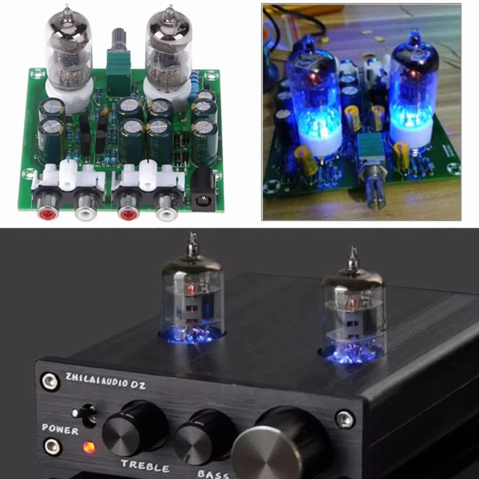 6J1 Hifi DIY elektroniczny przedwzmacniacz lampowy zestaw stereo, elektroniczny przedwzmacniacz, płyta przedwzmacniacza, moduł wzmacniacza z efektem wzmacniacza żółciowego, dla entuzjastów