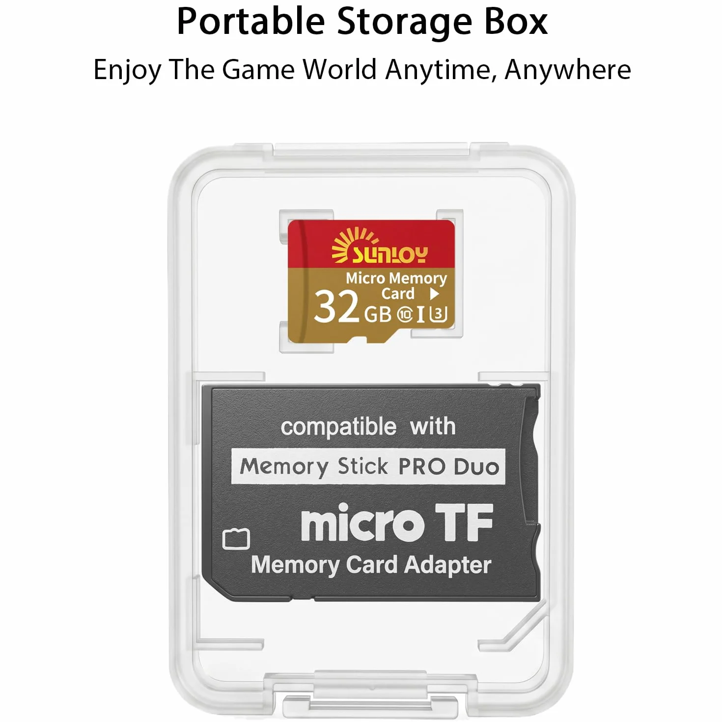 Adapter pamięci PSP z kartą micro SD 32 GB, Micro SD/SDHC/SDXC do Memory Stick PRO Duo MagicGate karta kompatybilna z PlayStation Portable, aparatem, kamerą ręczną, telefonem komórkowym i PSP 1000