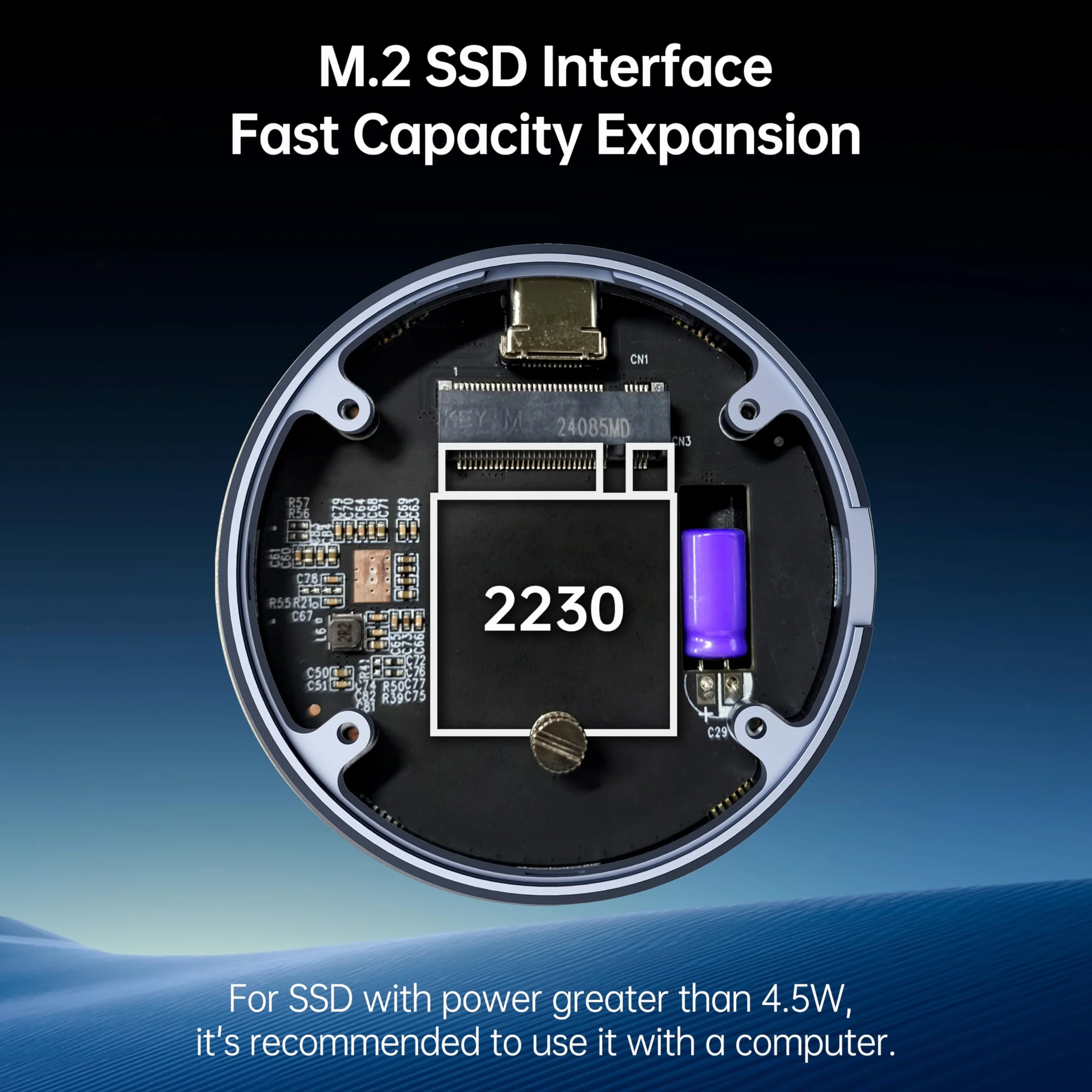 Magnetyczna obudowa BENFEI 10 Gb/s M.2 NVME SSD z ochroną przed utratą zasilania 10 s, MagSafe dla iPhone'a 15 Max ProRes, aluminiowa obudowa | Obsługuje ochronę przed utratą zasilania 10s dla iPhone'a 15 Max ProRes, aluminiowa obudowa