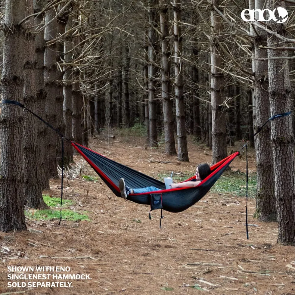 ENO Eagles Nest Outfitters Atlas pasy do hamaków, system zawieszania z torbą do przechowywania, nośność 180 kg, 2,7 m x 2-3,8 cm