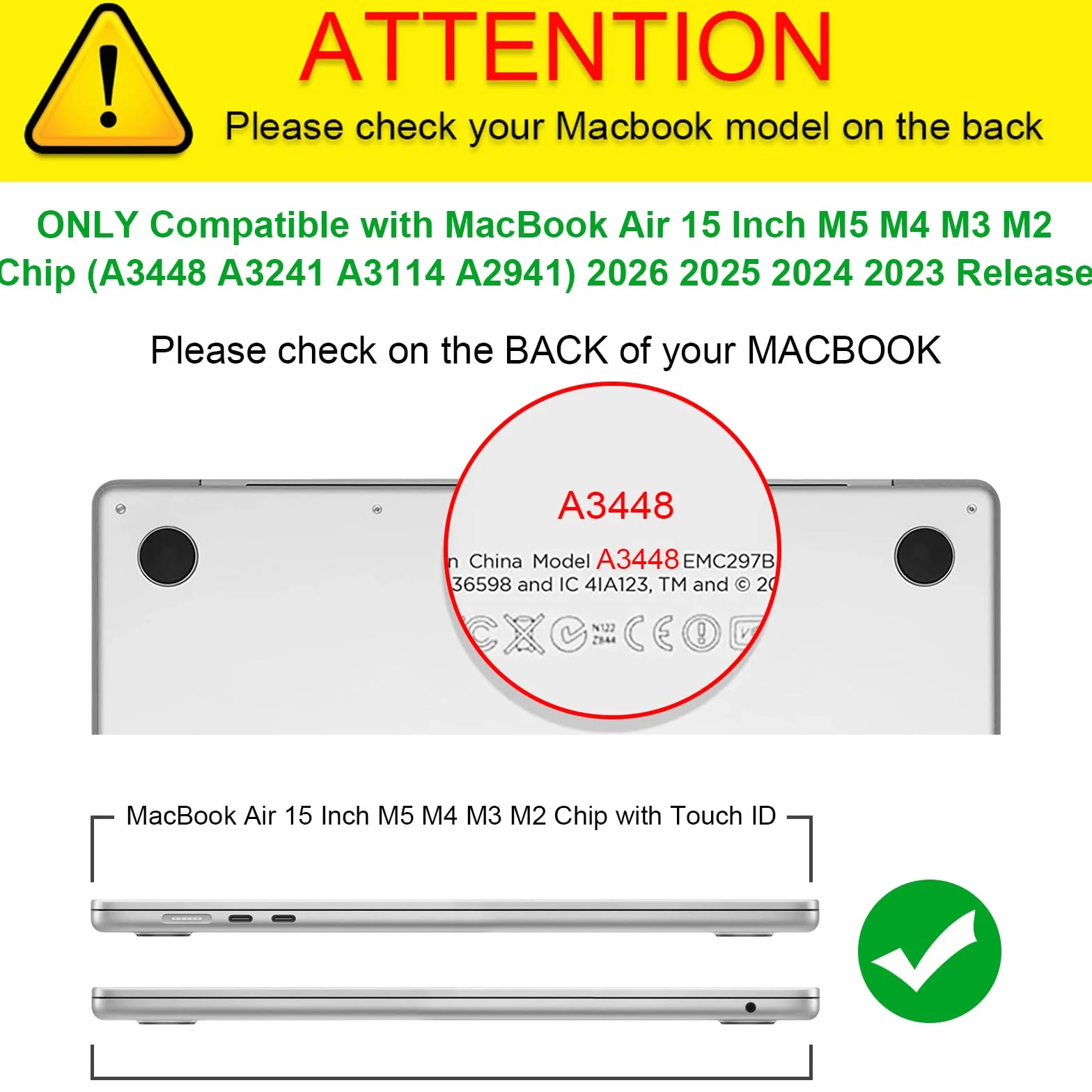 Fintie Etui ochronne do MacBook Air 15 cali M5 M4 M3 M2 A3448 A3241 A3114 A2941 czarne matowe