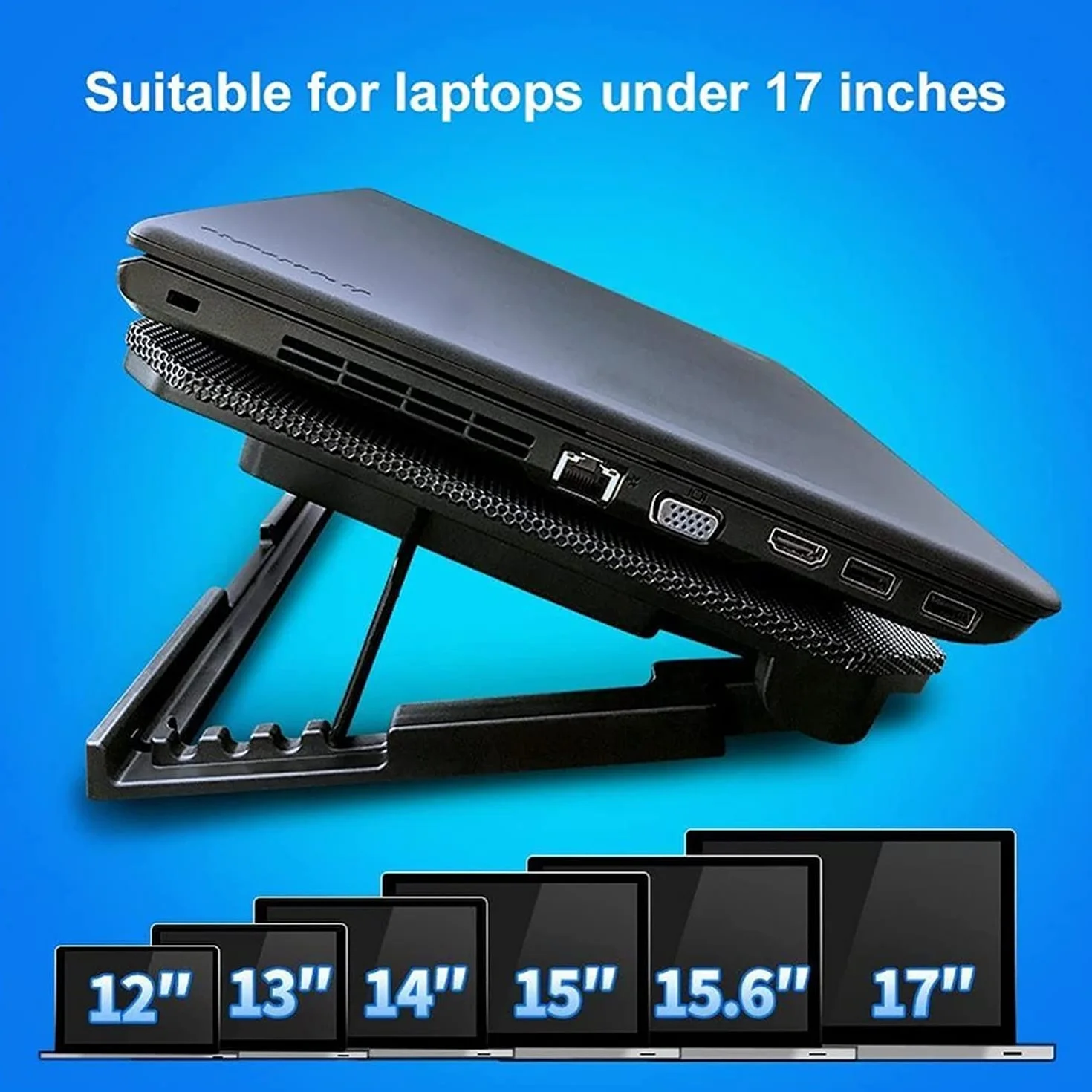 Chłodnica do Laptopa Wentylator Chłodzący Do Laptopa USB Podstawa Wspornika 2 Podstawka Chłodząca Stojak Na Notebooka Stojak na laptopa,Wentylowany