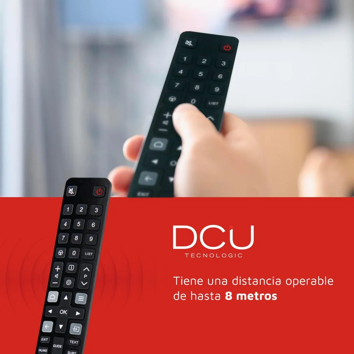DCU Tecnologic | Pilot TV, Pilot do telewizorów TCL Zawiera przyciski do Netflix, Prime Video, kolor czarny