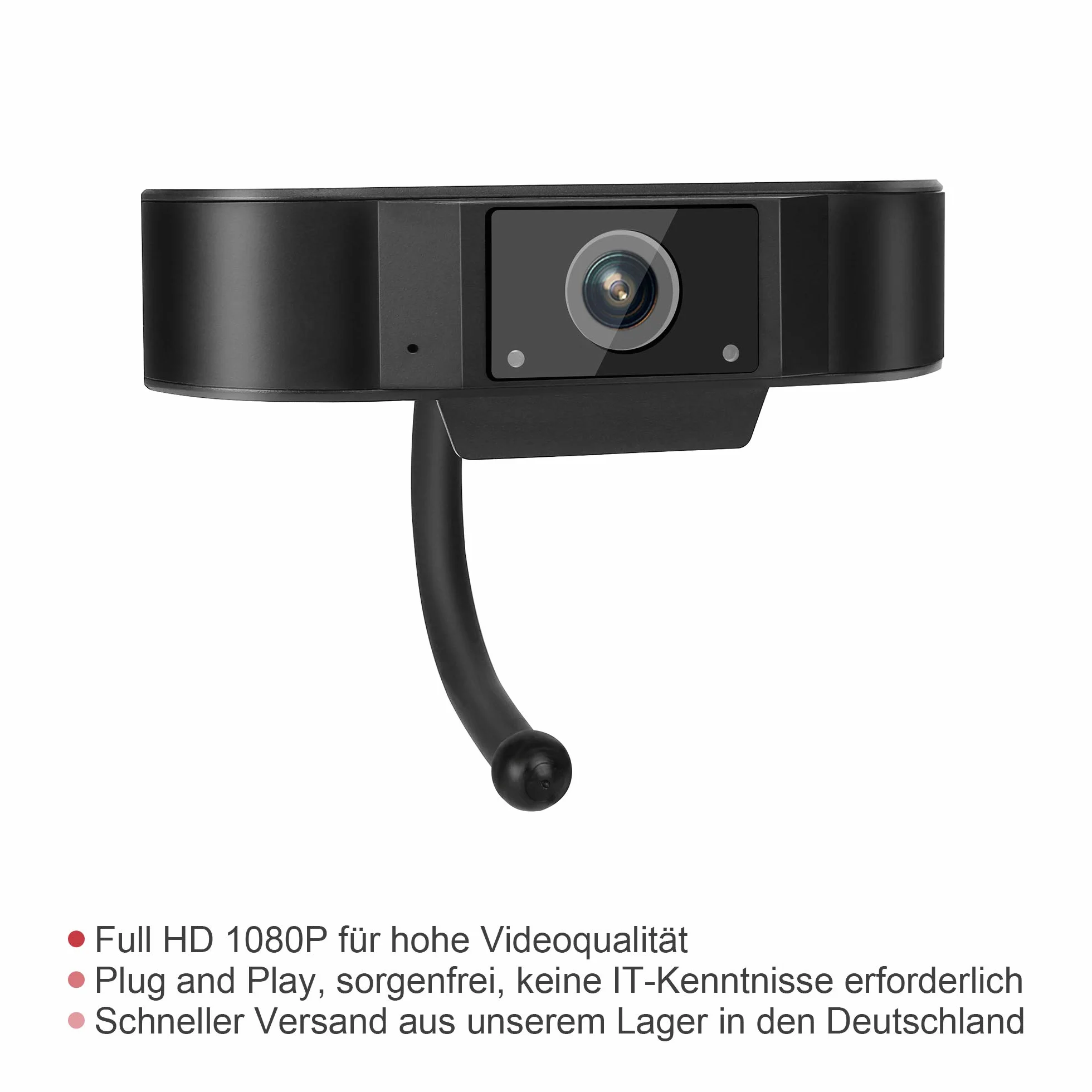 WIWACAM Kamera internetowa Full HD, 1080p, z mikrofonem, do komputera, laptopa, komputera stacjonarnego, MAC, USB Plug and Play, bezpieczna jakość do domowego biura i wideokonferencji, Zoom Webex