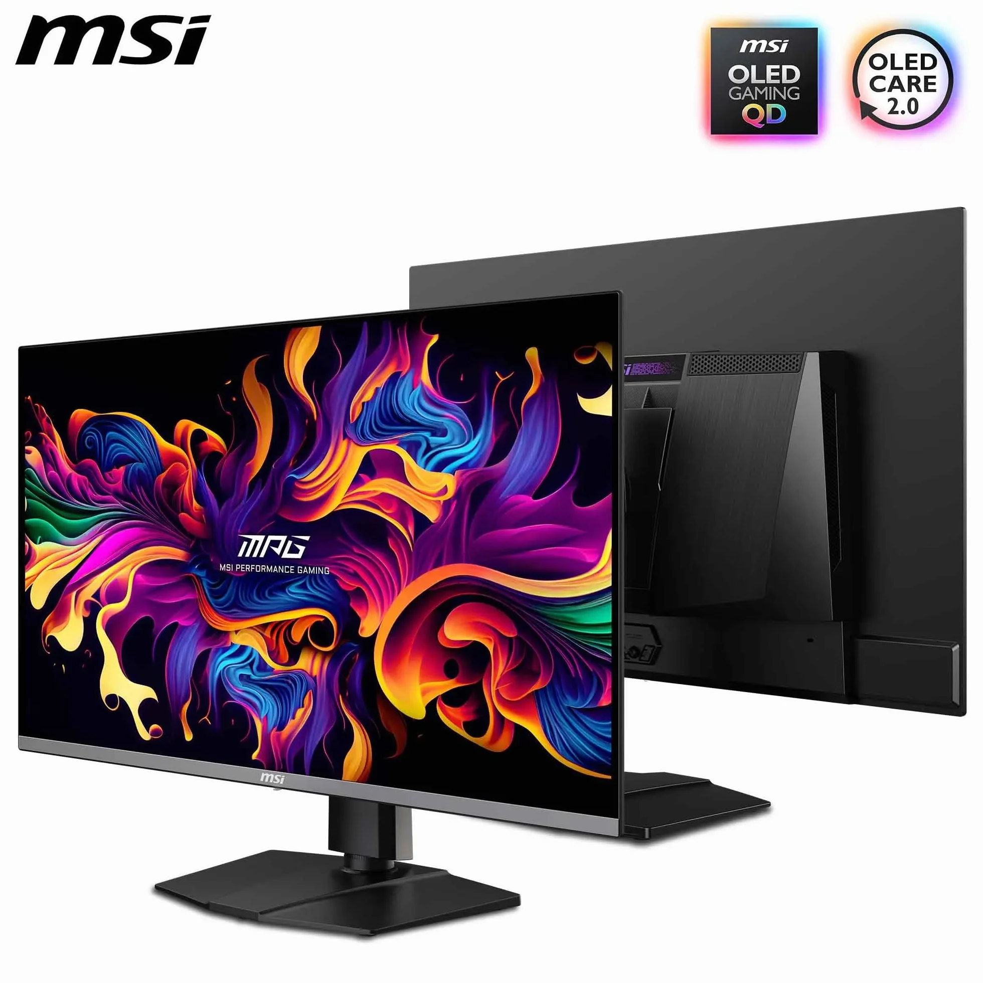 MSI, MPG 322URXDE QD-OLED, 32-calowy, 4K UHD, 3840 x 2160, monitor OLED, 240 Hz, 0,03 ms, DisplayHDR True Black 400, G-SYNC, kompatybilny z HDMI 2.1, DP 2.1a, USB C (98 W PD), regulacja wysokości