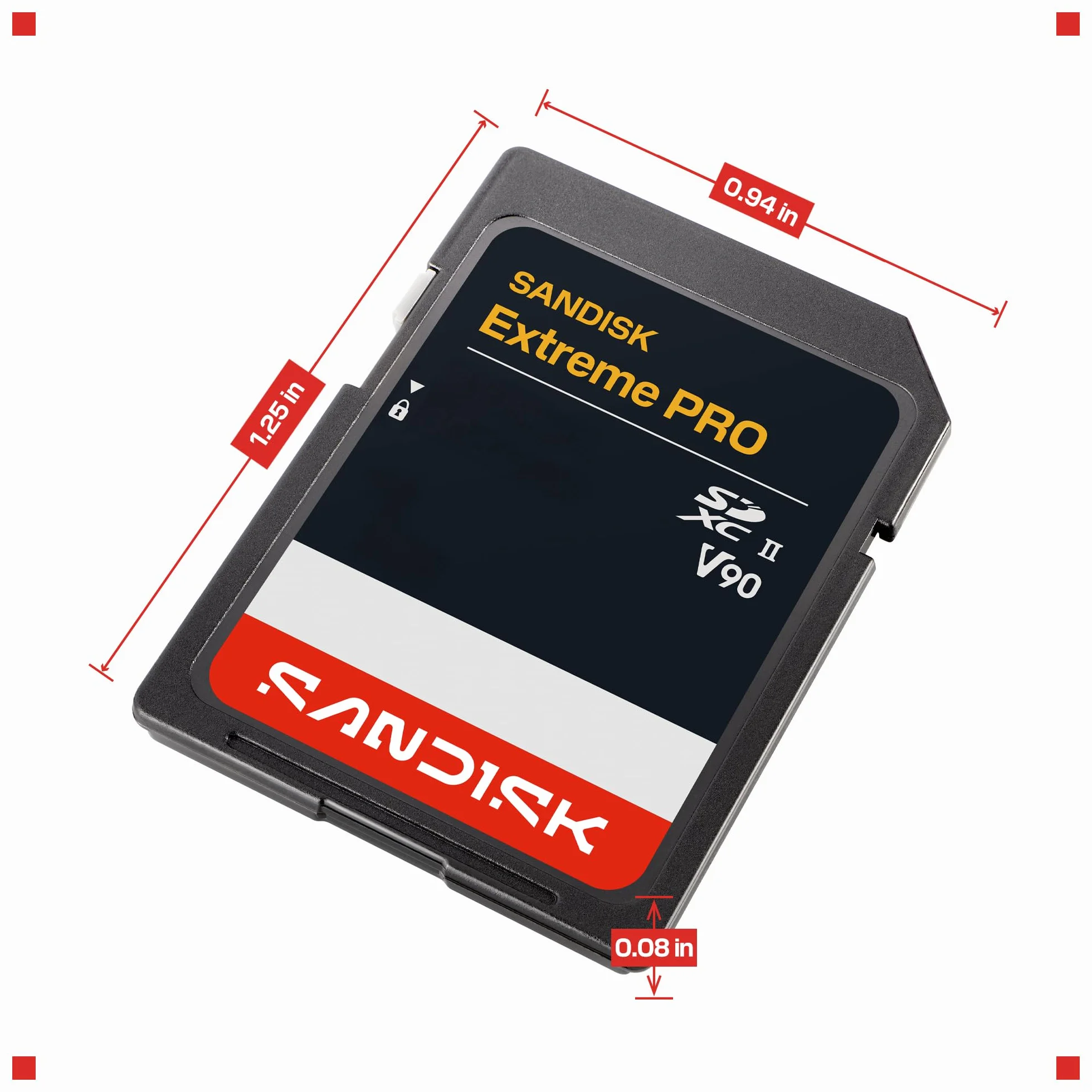 SANDISK Extreme PRO UHS-II V90 Karta SD 256 GB (prędkość odczytu do 310 MB/s, prędkość zapisu do 304 MB/s, współpracuje z lustrzankami i aparatami bezlusterkowymi)