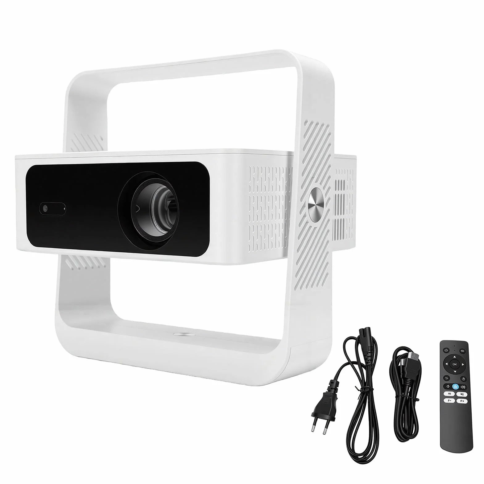 Naroote Inteligentny Projektor z WiFi Bluetooth 200 ANSI Autofokus 360° (wtyczka UE)
