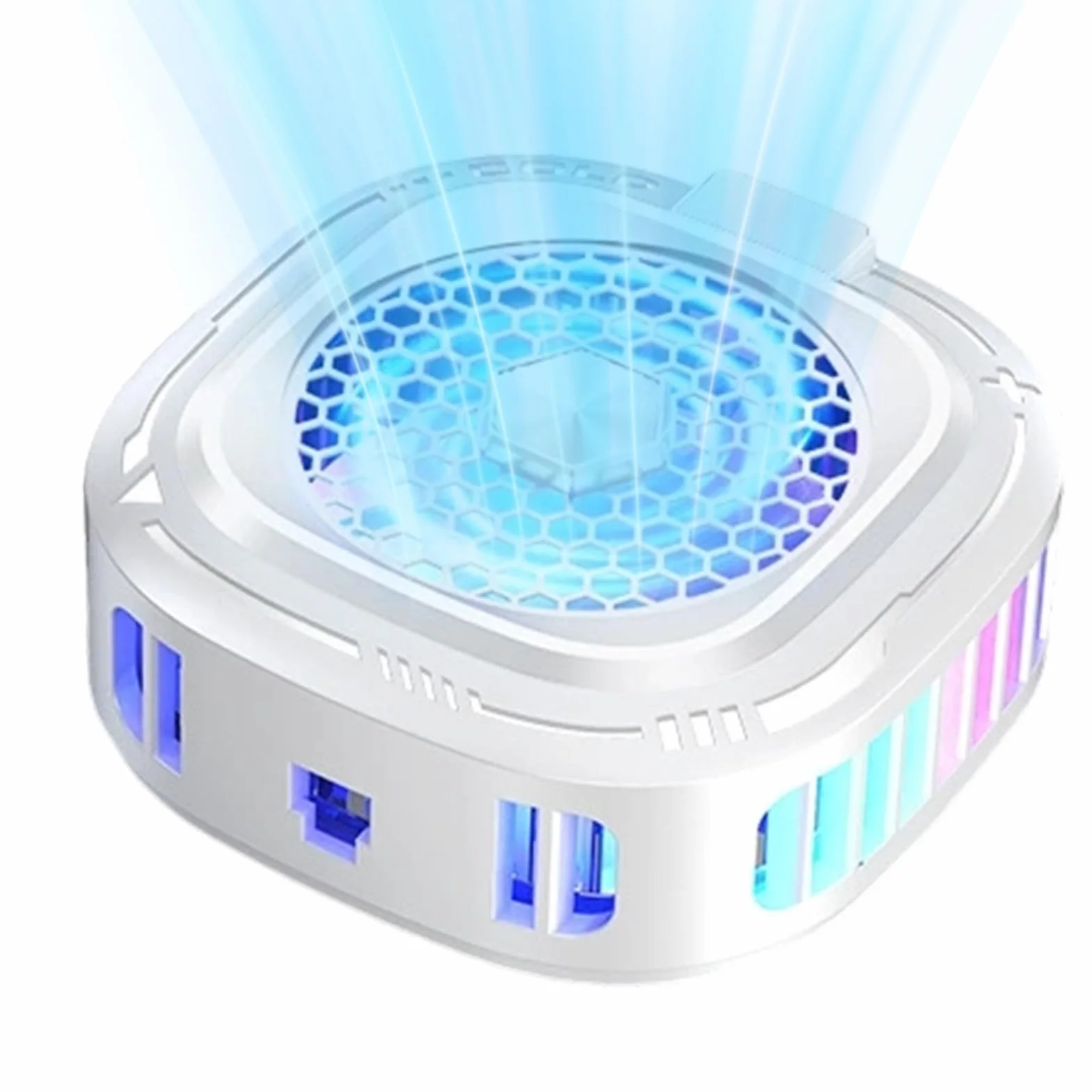 Chłodzący magnetyczny telefon, trzy tryby radiatora, cichy turbo sterowany systemem temperatury telefonu, RGB chłodnica telefonu 6,2x6,2cm dla graczy, streamerów, studia, zestaw mobilny