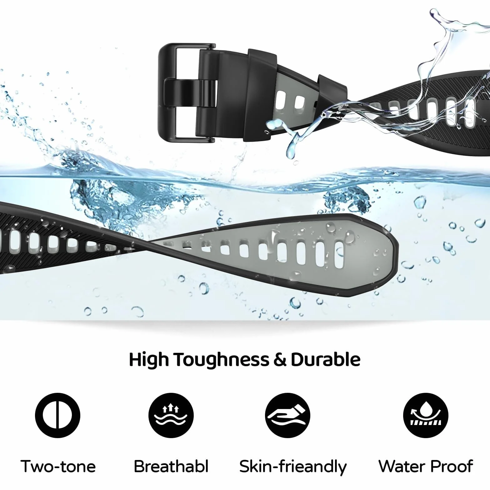Pasek do zegarka Garmin Forerunner 965, Forerunner 955, Forerunner 945, Forerunner 935, miękki silikon, 22 mm, paski zastępcze