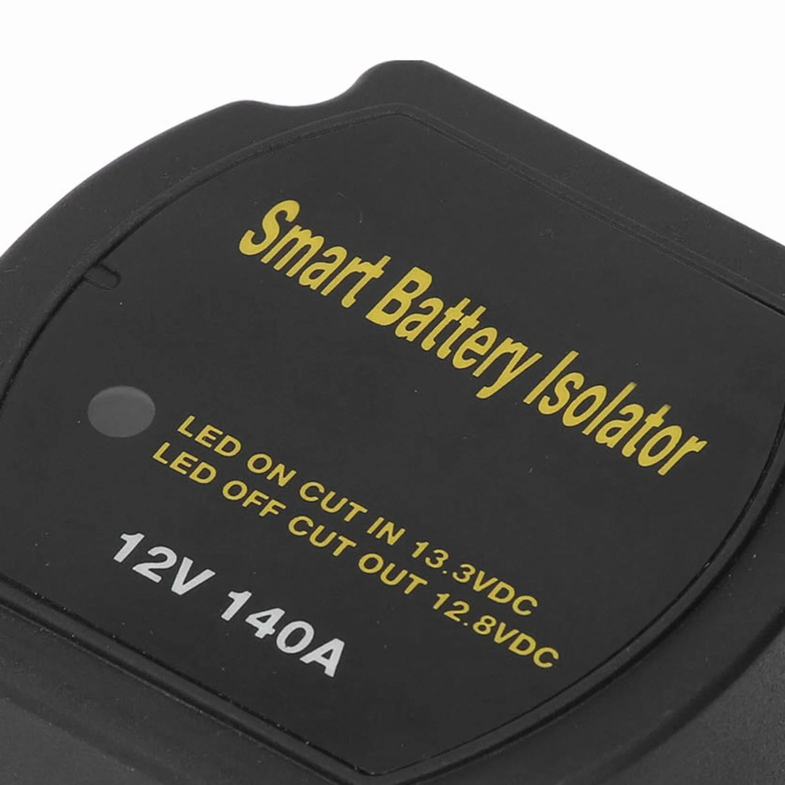 Kompatybilny z ciężarówką RV ATV UTV SUV i łodzią - Zestaw podwójnego izolatora akumulatora DC 12 V 140 A z kablem o długości 8 m i ekranem LED, przekaźnik wrażliwy na napięcie