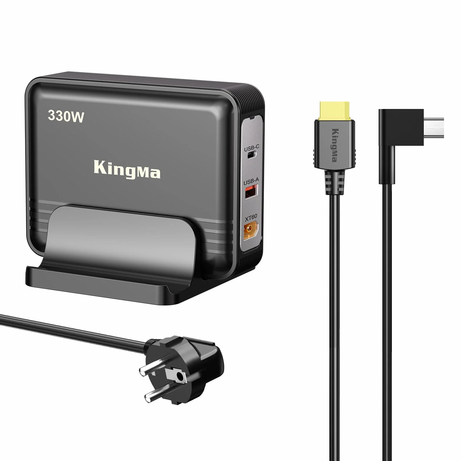 King Ma GaN 330 W ładowarka do laptopa Razer Blade 14/16 3-portowa przenośna ładowarka, szybka stacja ładująca USB do gier i inżynierii laptopów