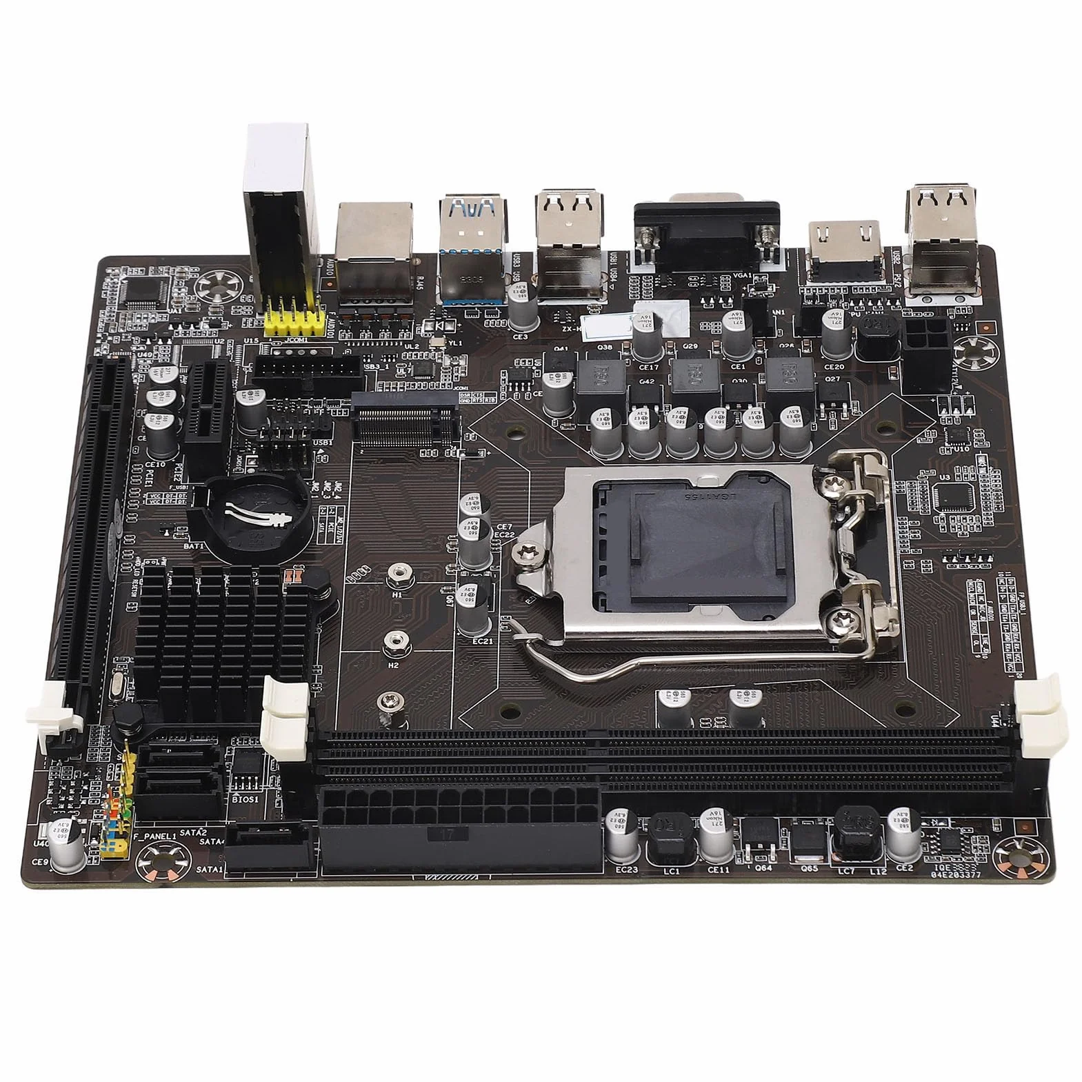 Komputerowa Płyta Główna B75M, Gamingowa Płyta Główna Micro ATX dla Corei7, I5, I3, LGA1155, SATA3.0x1, SATA2.0x3, PCI E8Xx1, Karta Sieciowa 100M, DDR3x2, VGA, HDMI, PCI E1Xx1