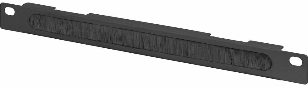 DIGITUS Panel wejściowy kablowy - 10 cali (254 mm) - Wejście kablowe - z opaską szczotkową - 0.5U - czarny, 22x254x12 mm