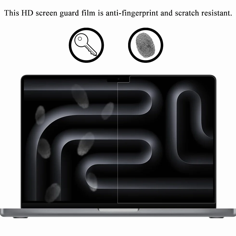 Przezroczysta osłona ekranu HD do MacBooka Air 13,6" (chip M3), akcesoria odporne na odciski palców i zarysowania, osłona twardości 5H do MacBooka Air 13,6" (przezroczysta)