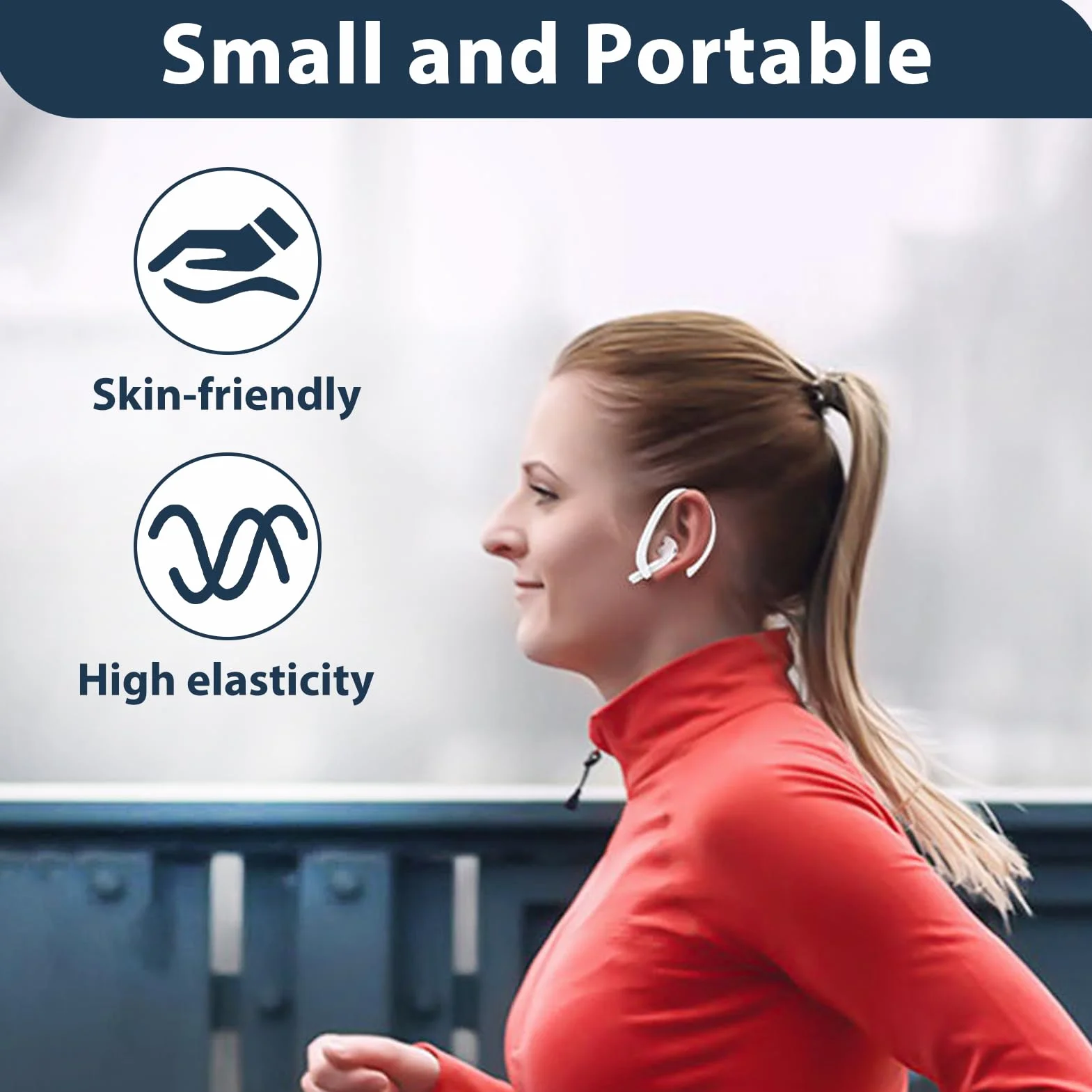 Haczyki do słuchawek AirPods, 2 pary, kompatybilne z AirPods 1 2 3 4 Pro Pro 2 antypoślizgowe etui na słuchawki sportowe, silikon, czarno-białe