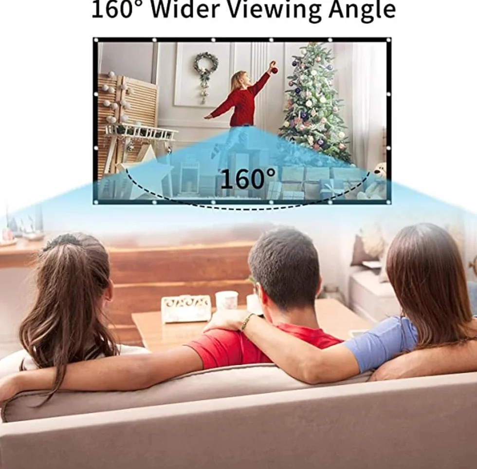 Przenośny Ekran Projektora Prosty składany ekran projekcyjny 100-calowa kurtyna 16:9 Zewnętrzna kurtyna projektora Full HD 2K 4K Ekrany projekcyjne(100 inch)