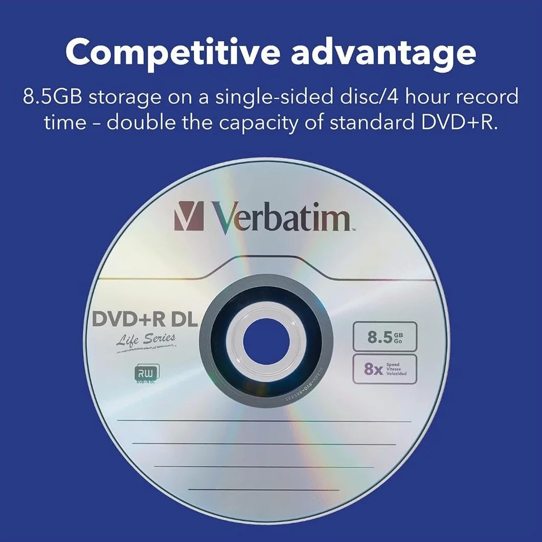Verbatim DVD+R DL 97693 wide 1x50 8x Speed 8.5GB Life Series