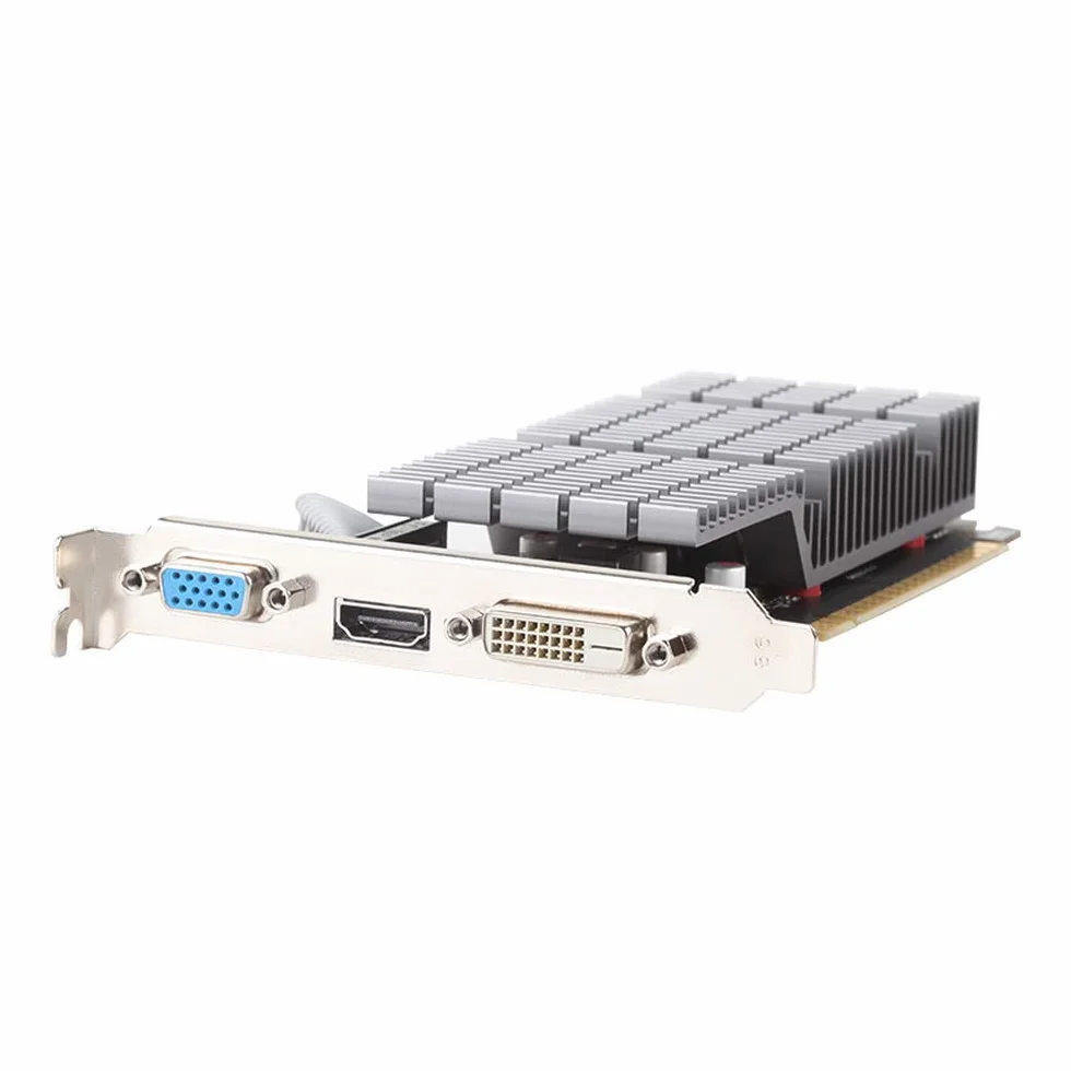 maxsun Karta graficzna NVIDIA GeForce GT 710 2 GB – karta graficzna GPU (pasywny, niski profil, niski pobór mocy, VGA, DVI-D, HDMI, GDDR3, HTPC, pasywny cichy system chłodzenia bez wentylatora)