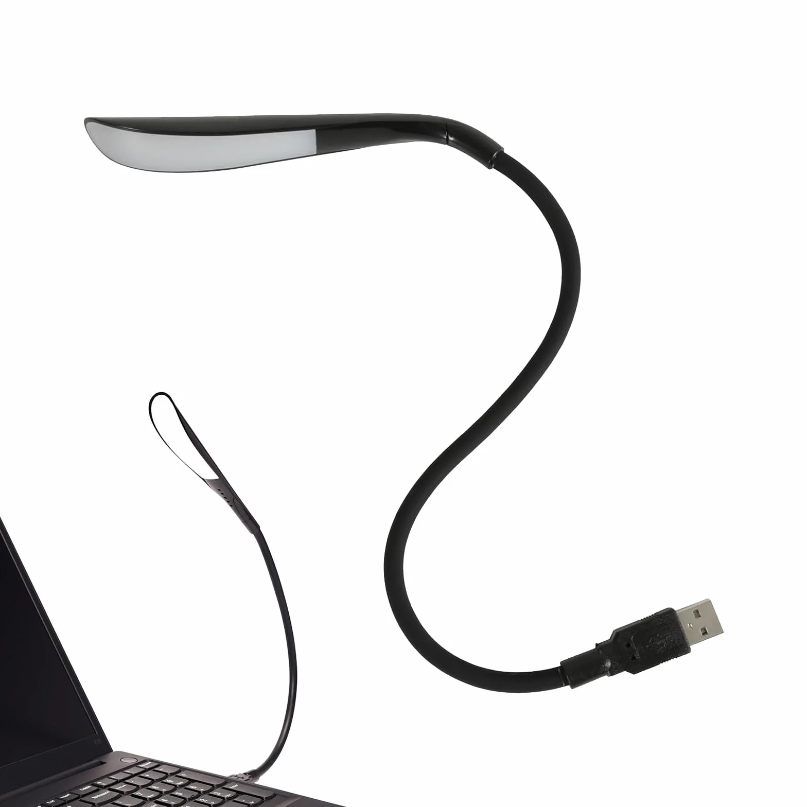 Comioke Lampa USB LED do laptopa, ściemniana, przenośna, czarna