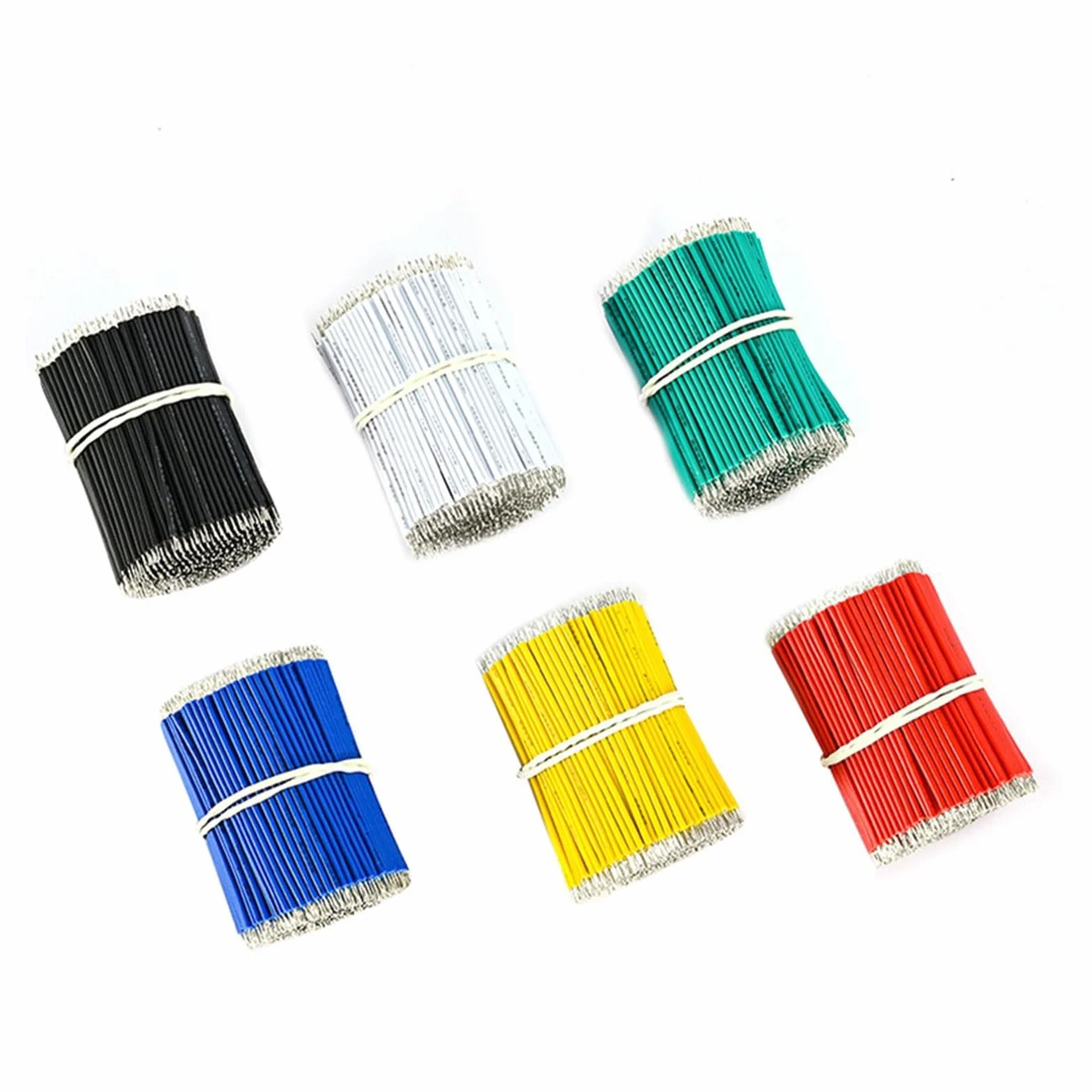 przewody połączeniowe, Kabel połączeniowy Drut 24AWG/26AWG Opakowanie 100 sztuk Wielokolorowe 50mm-200mm PVC(White,200MM-100 PIECES 24 AWG)