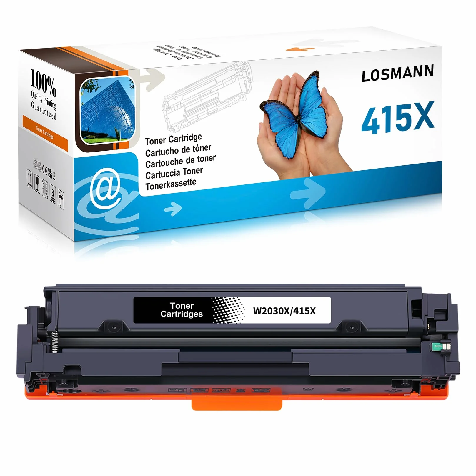 LOSMANN 415X Toner kompatybilny z HP 415X 415A W2030X W2030A toner zamiennik do HP Color Laserjet Pro MFP M479fdw M479fnw M479fnw M479fdn M479dw M454dn M454dw M479 M454 M4800 f (czarny) f