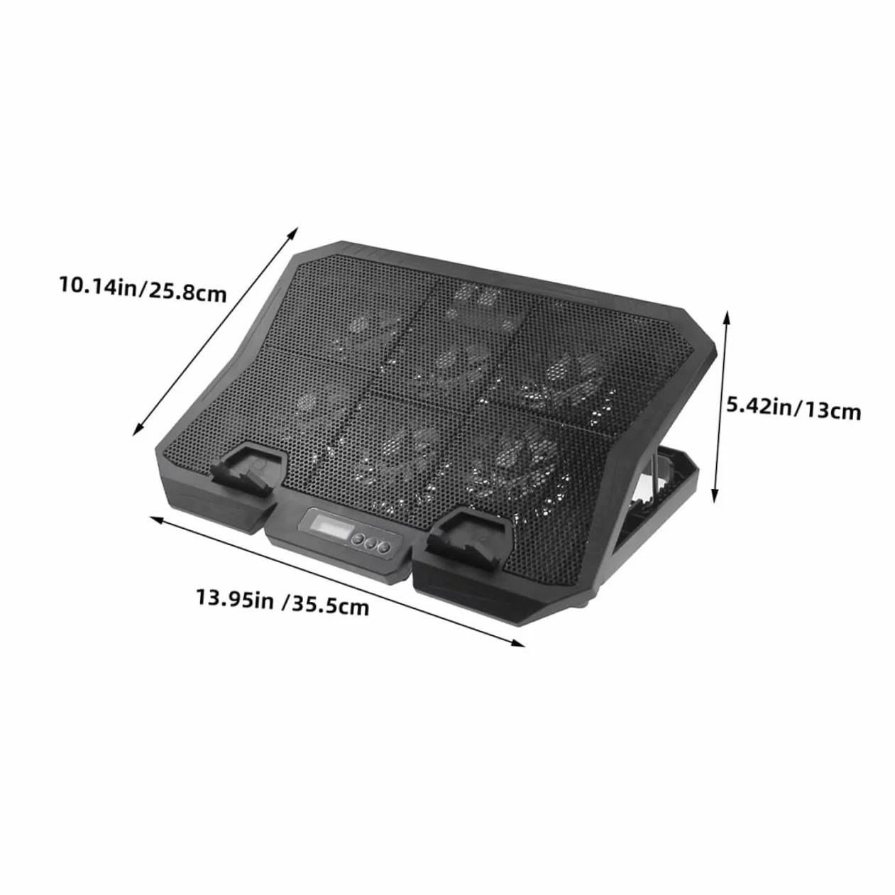 Regulowany Stojak pod Laptop z Wentylatorem Chłodzącym Stabilna Podstawka Pc Cooler z Portem USB Przenośny i Cichy Laptop Fan Cooling Pad Idealny Do Pracy i Podróży