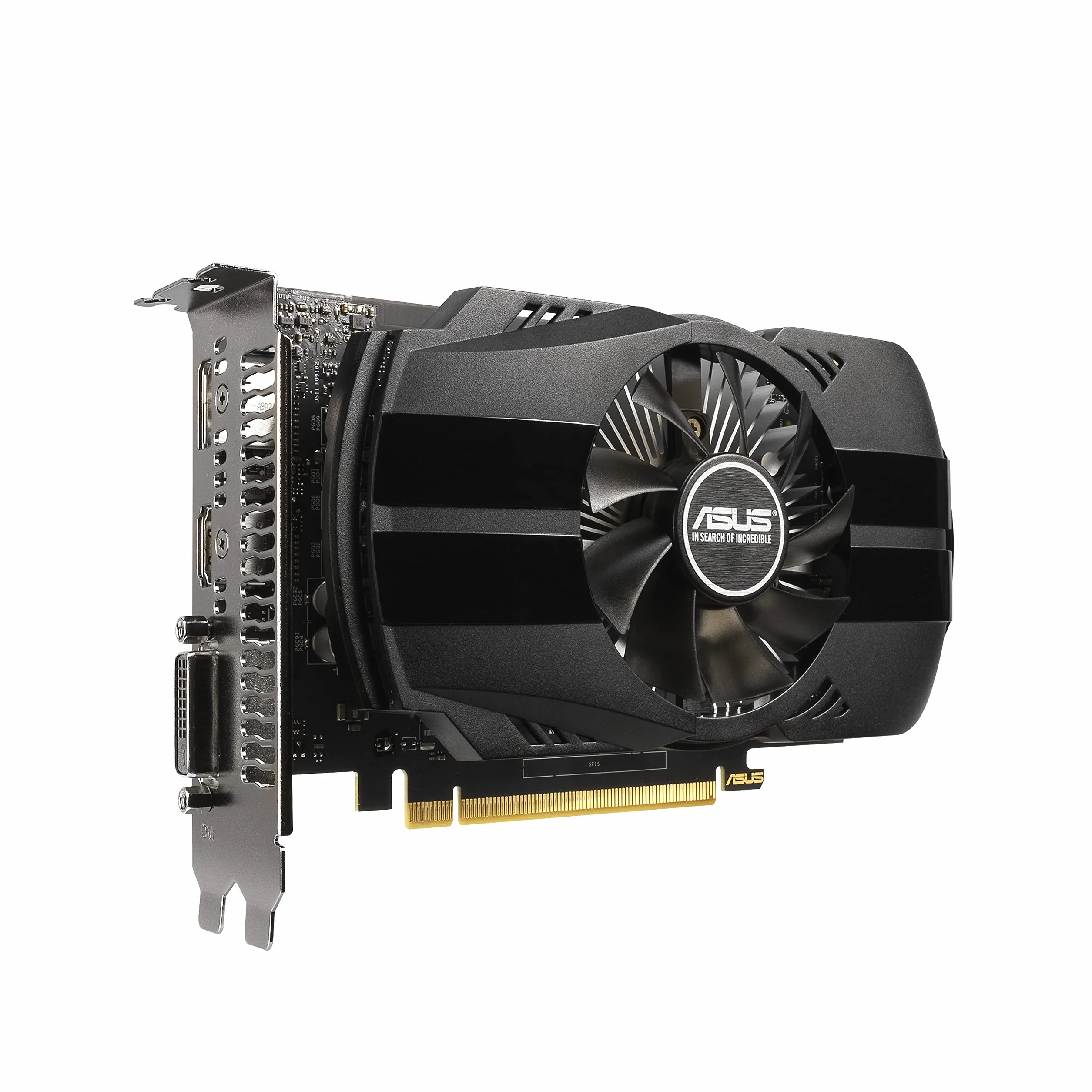 ASUS NVIDIA GeForce GTX 1650 Phoenix OC 4G karta graficzna dla graczy (PCIe 3.0, pamięć 4 GB DDR5, HDMI, DVI, Displayport)