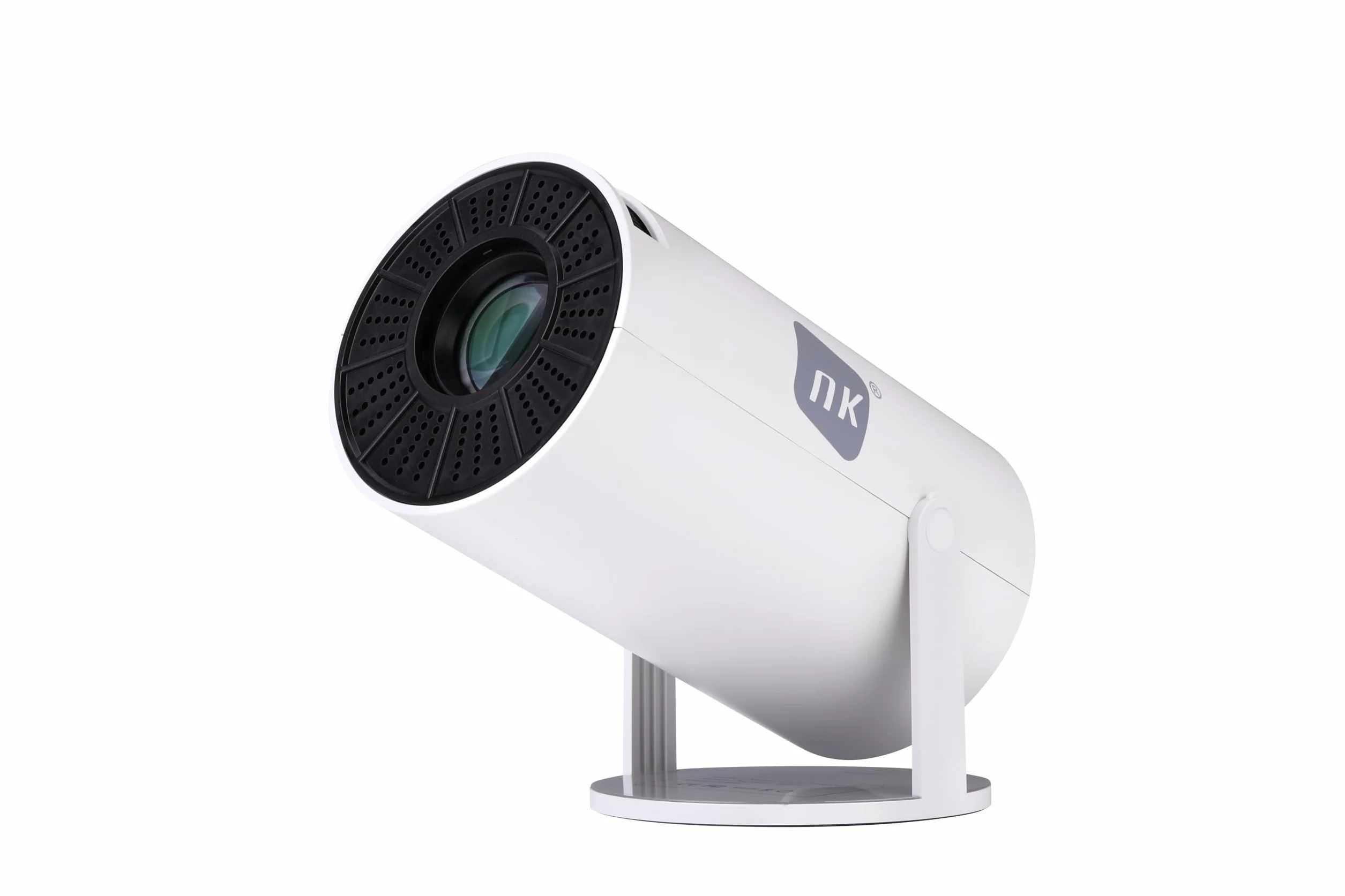 NK Mini przenośny projektor - rozdzielczość Full HD 1080P (obsługuje 4K), Android, WiFi, Bluetooth, Mirror Link, szkło 2,69" LCD, wbudowany głośnik, HDMI i USB, obrót 180°, (10'8x10'3 cm)