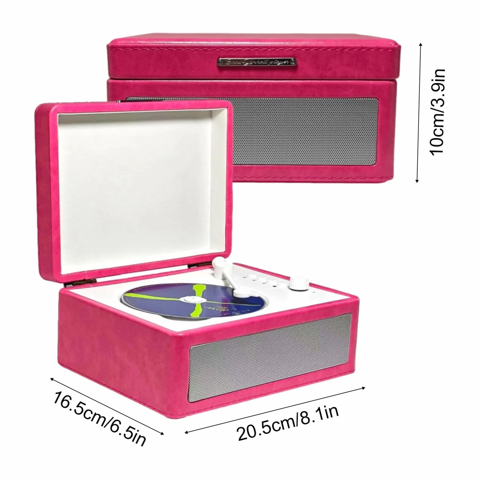 Odtwarzacz CD, Odtwarzanie Z Dysku USB Odtwarzacz Retro CD Z możliwością Wkładania Płyty w Kształcie Tacy dla Entuzjastów Muzyki i Kolekcjonerów (TIKATARERdu9yzxr5s6-P)