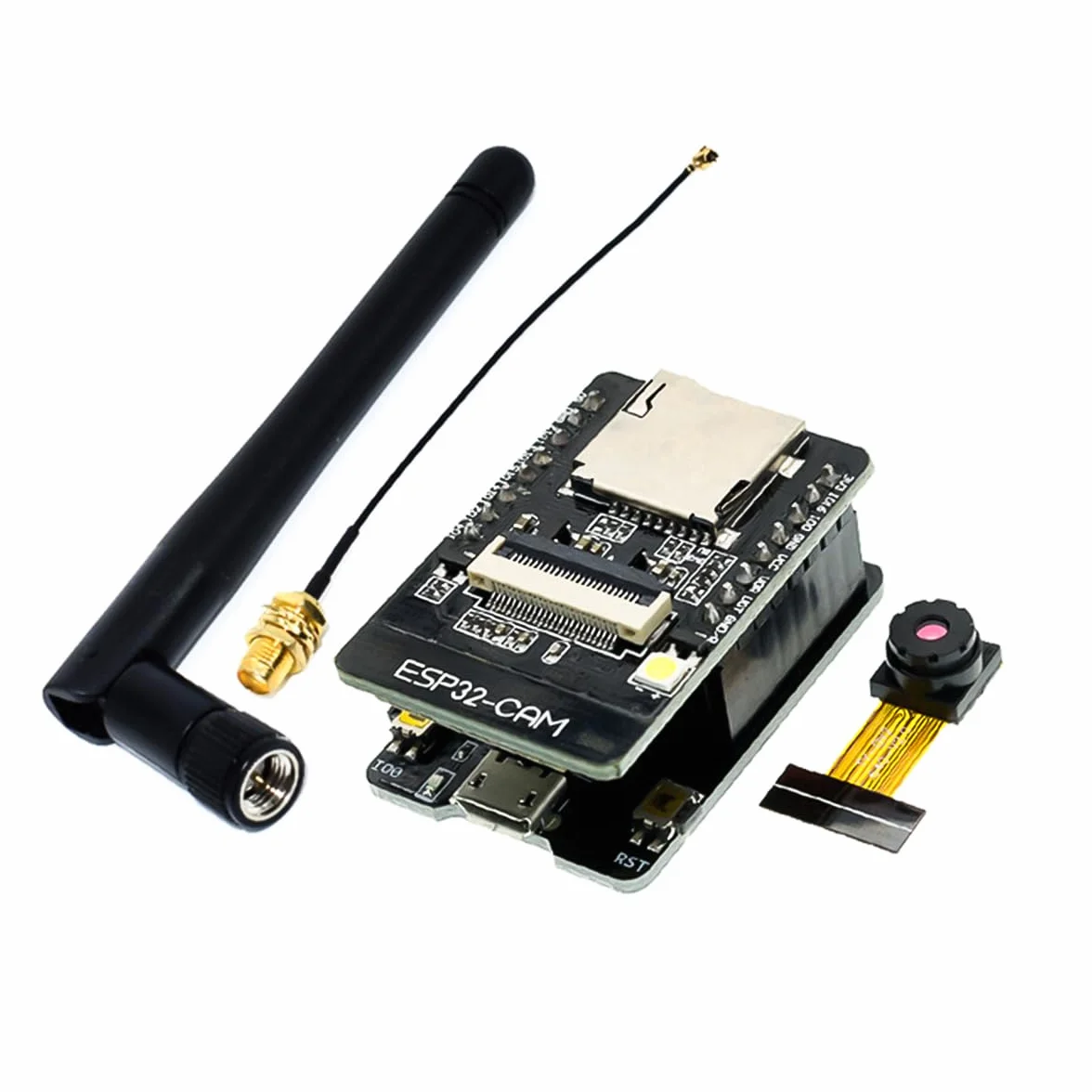 DollaTek Moduł Bluetooth WiFi ESP32-CAM z płytką rozwojową modułu kamery ESP32 Antennen 2.4G Programator ESP32
