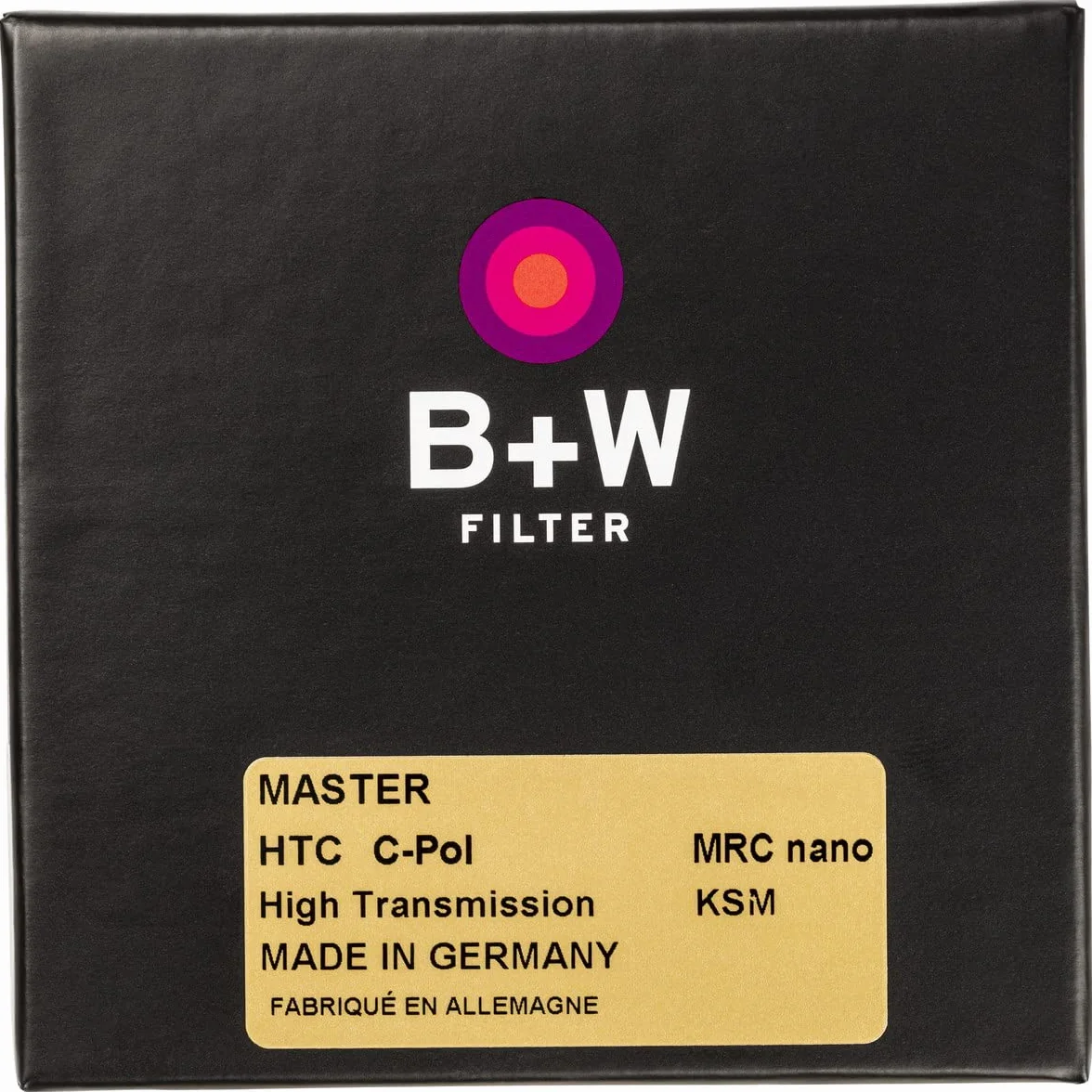 B+W Cyrkularny filtr polaryzacyjny Käsemann High Transmission MRC Nano Master 82 mm (16 x ulepszony, Slim, Premium), 1101635, czarny