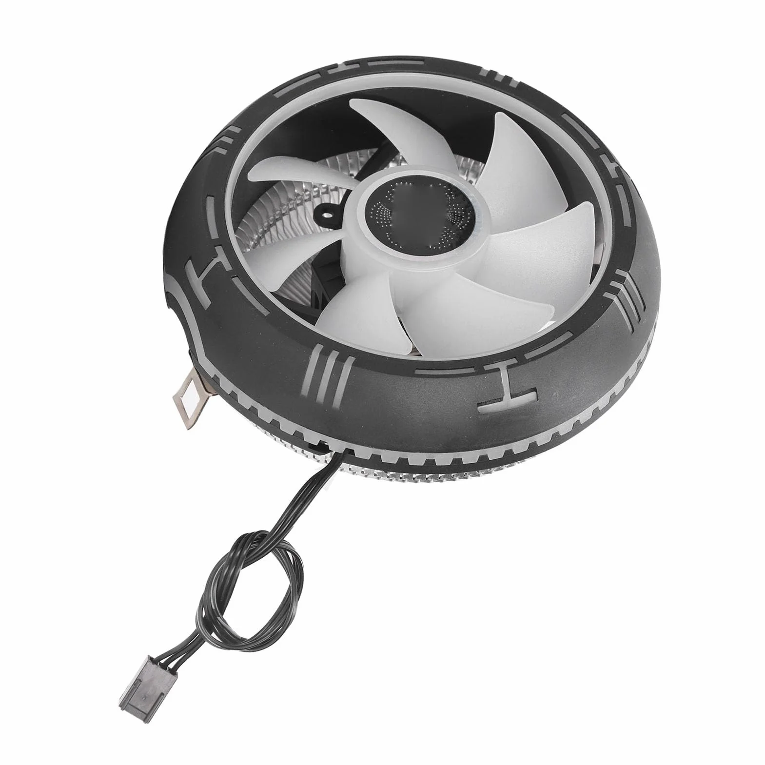 Fafeicy Wentylator Chłodzenia CPU z inteligentną kontrolą Temperatury i łożyskiem Hydraulicznym do Odprowadzania Ciepła z Procesora Komputera, LGA115x AM4, Miedziano-aluminiowy Radiator,