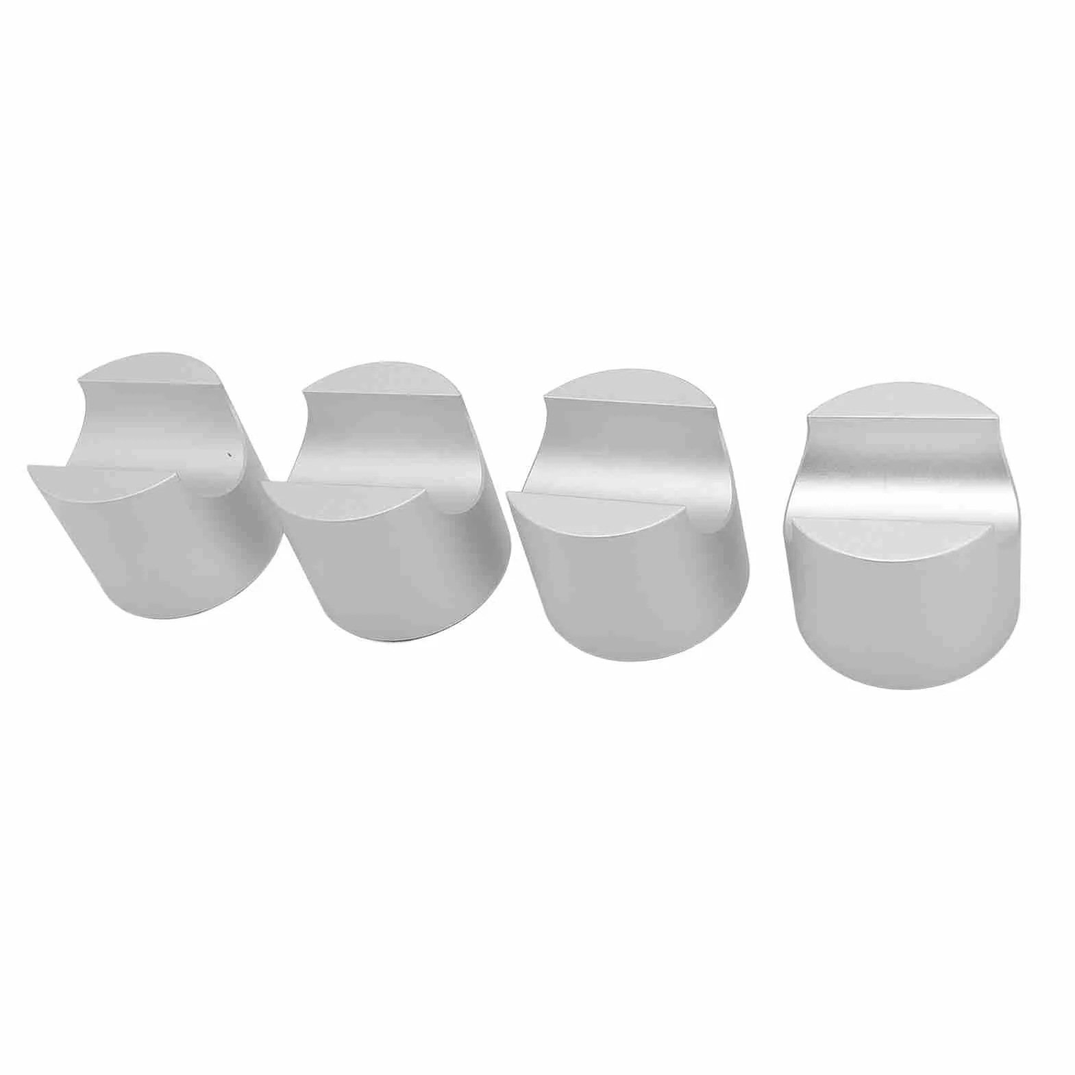 KUIDAMOS Zacisk Kablowy HiFi ze Stopu Aluminium Kabel Głośnikowy Mocy Klips Pionowy do Kina Domowego, Odtwarzacza CD DVD 4szt (Srebrny)